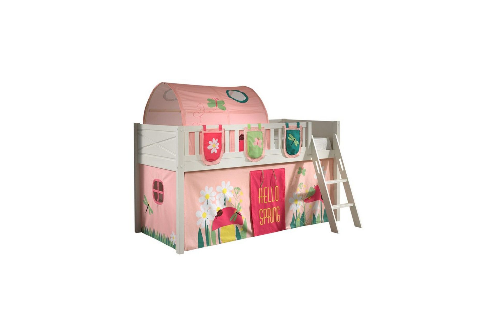 Mellanstegs&auml;ng med stege och matchande textilset (lekgardin, tunnel och f&ouml;rvaringsfickor) Scott V&aring;r - V&aring;r