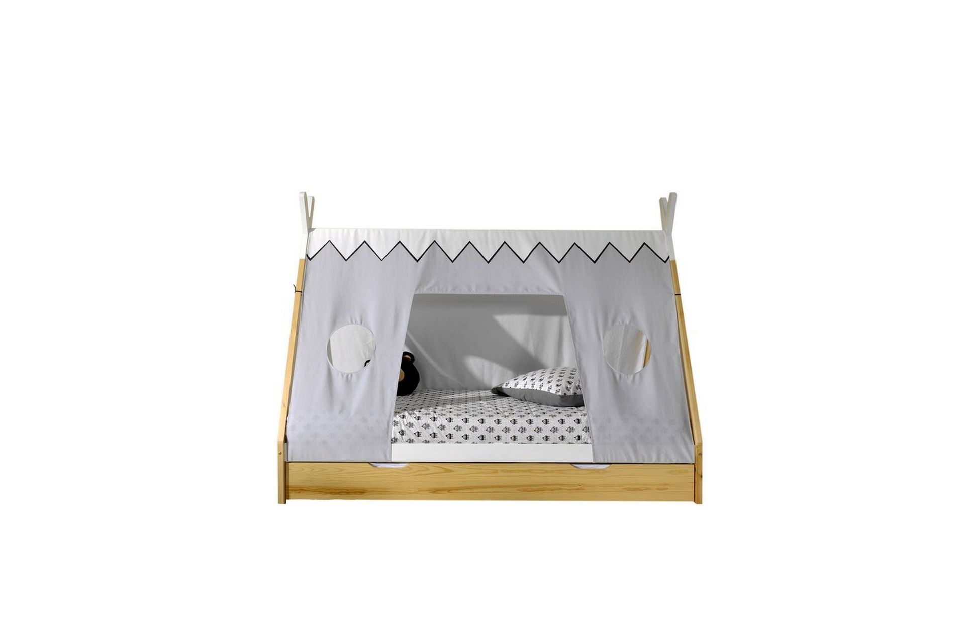 S&auml;ng med L&aring;dtextilsats Tipi Natur - Natur