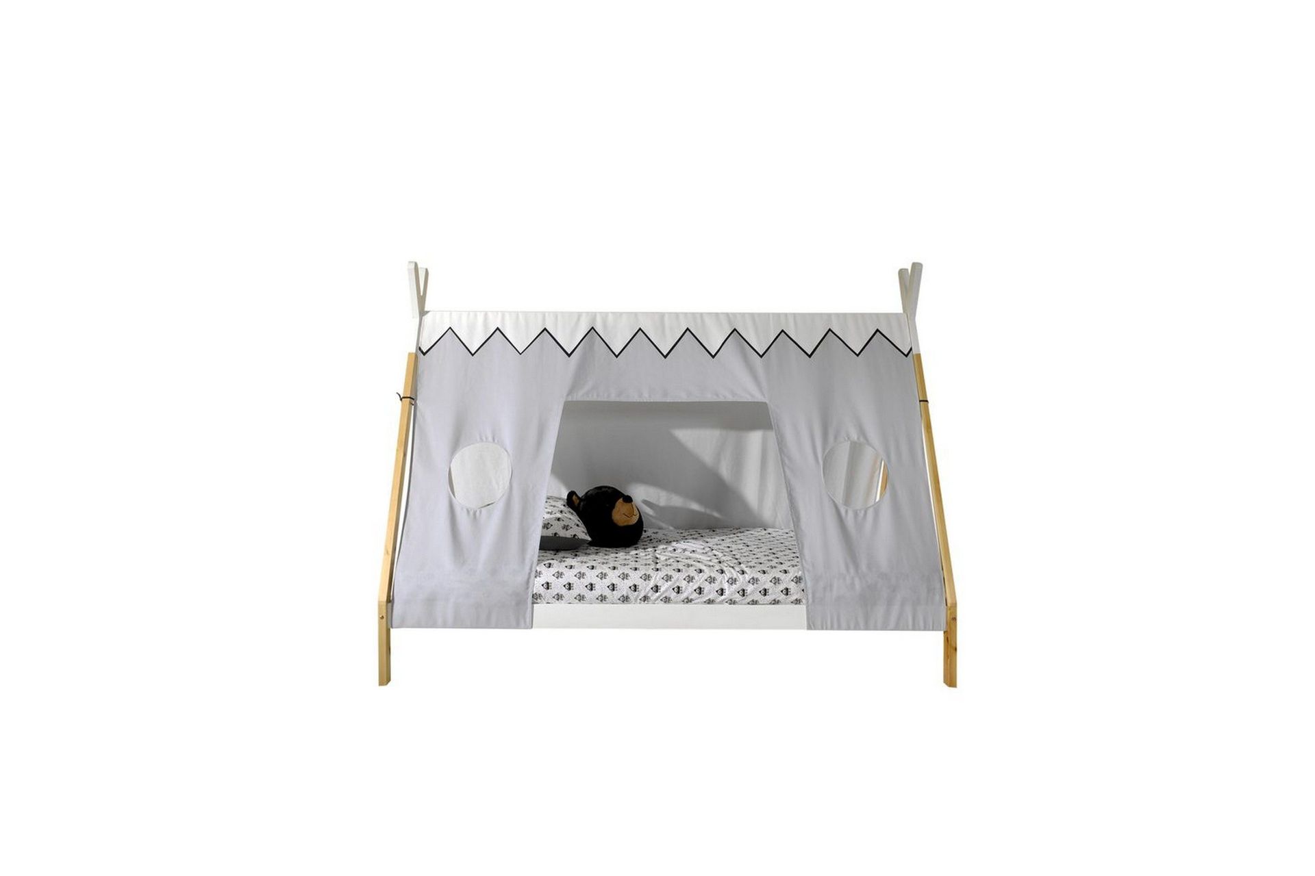 Säng med Textil Tipi 90x200 cm Med ben - Med ben