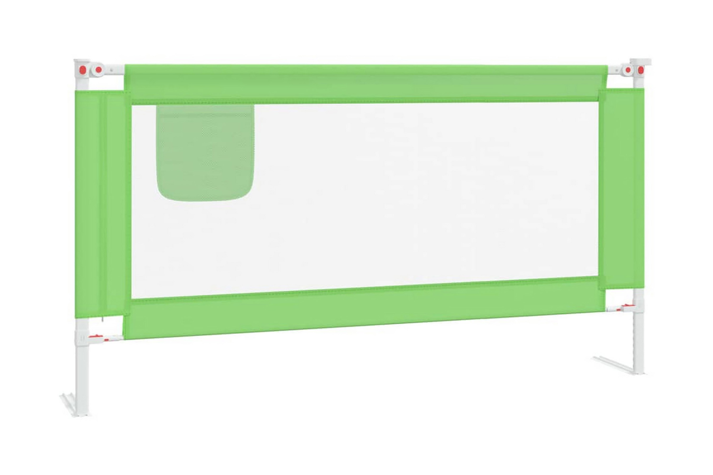 Sängskena för barn grön 160x25 cm tyg - Grön 10194
