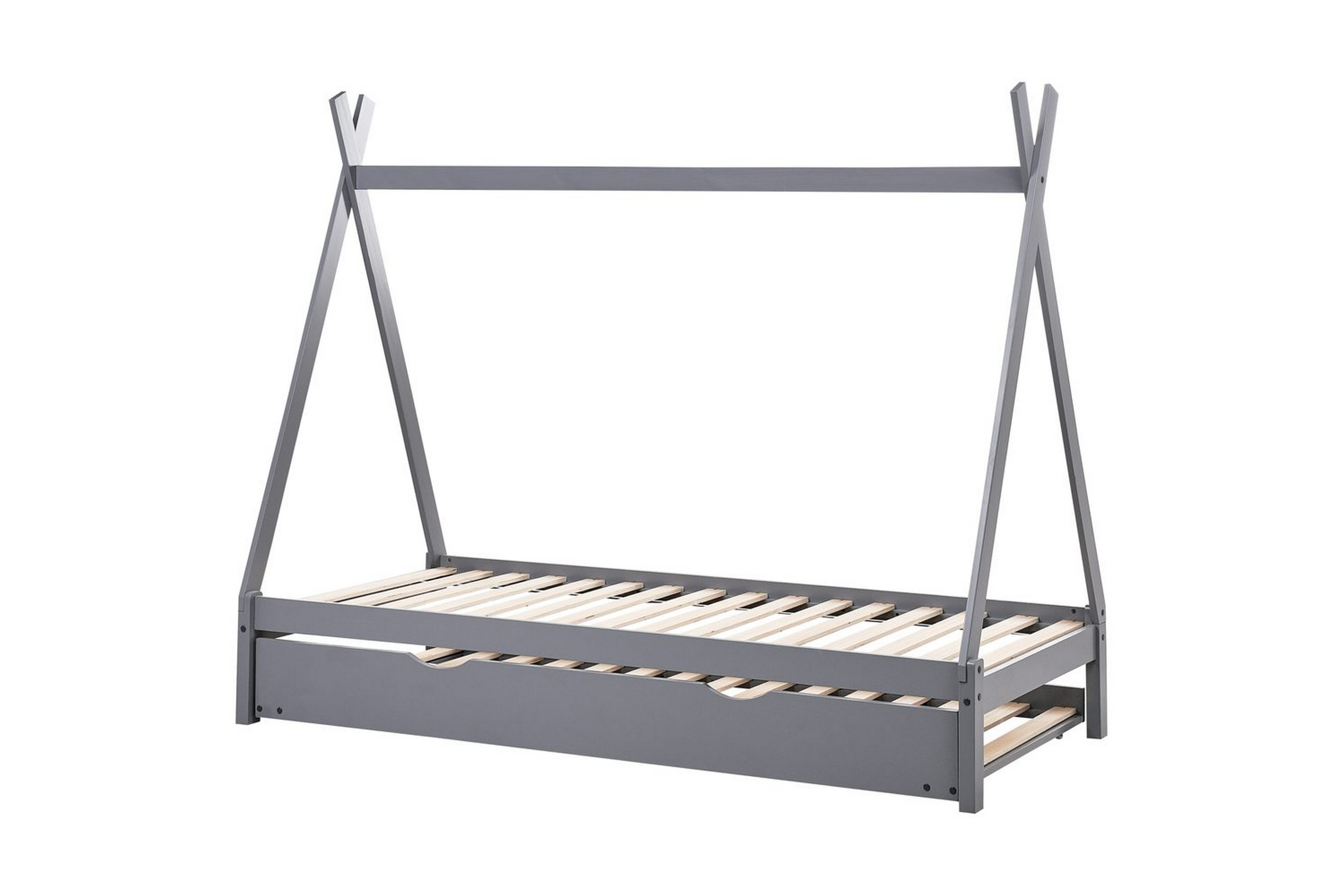 utdragbar barnsäng talmontiers - grå
