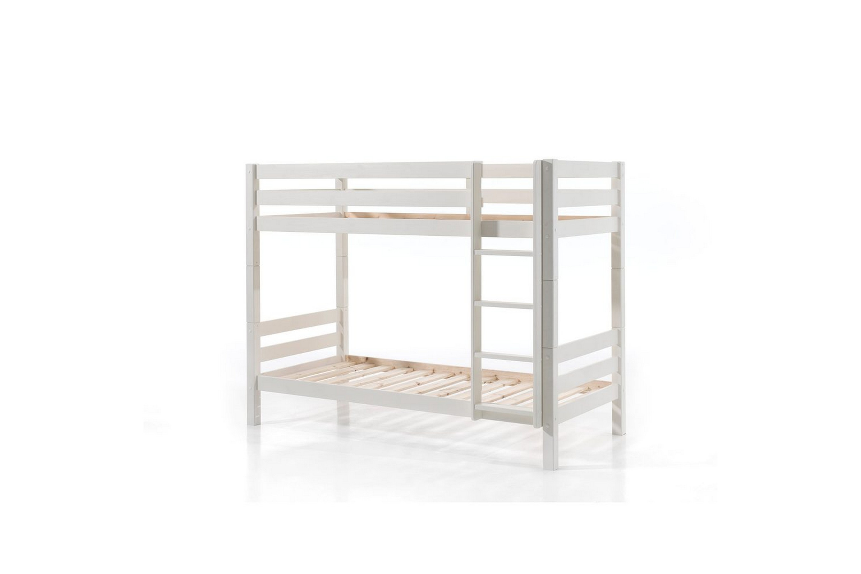 våningssäng pino set med 2 lådor vit, 160 cm - vit, 160 cm