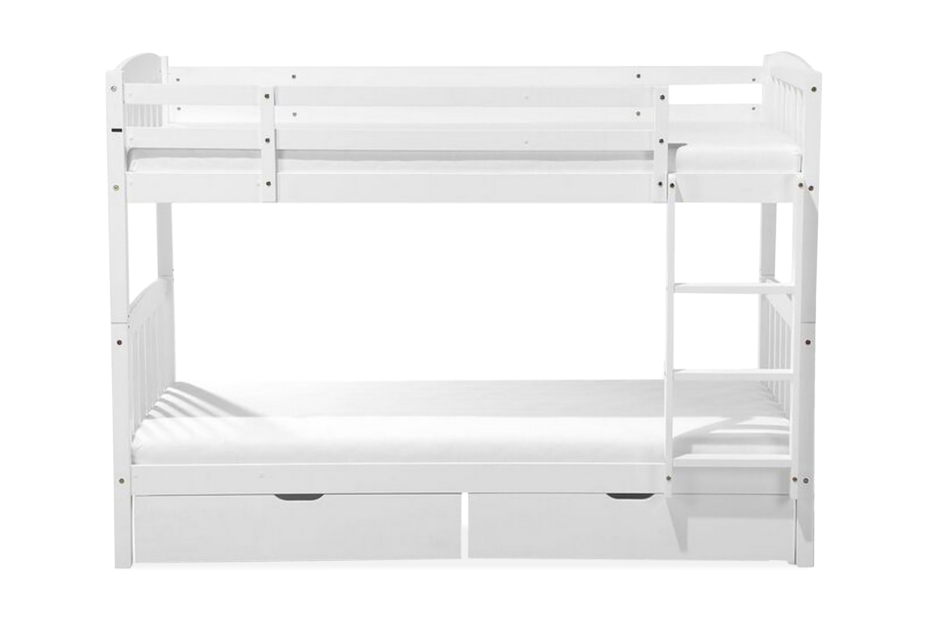 Våningssäng Scaille 90x200 cm med Förvaring Vit