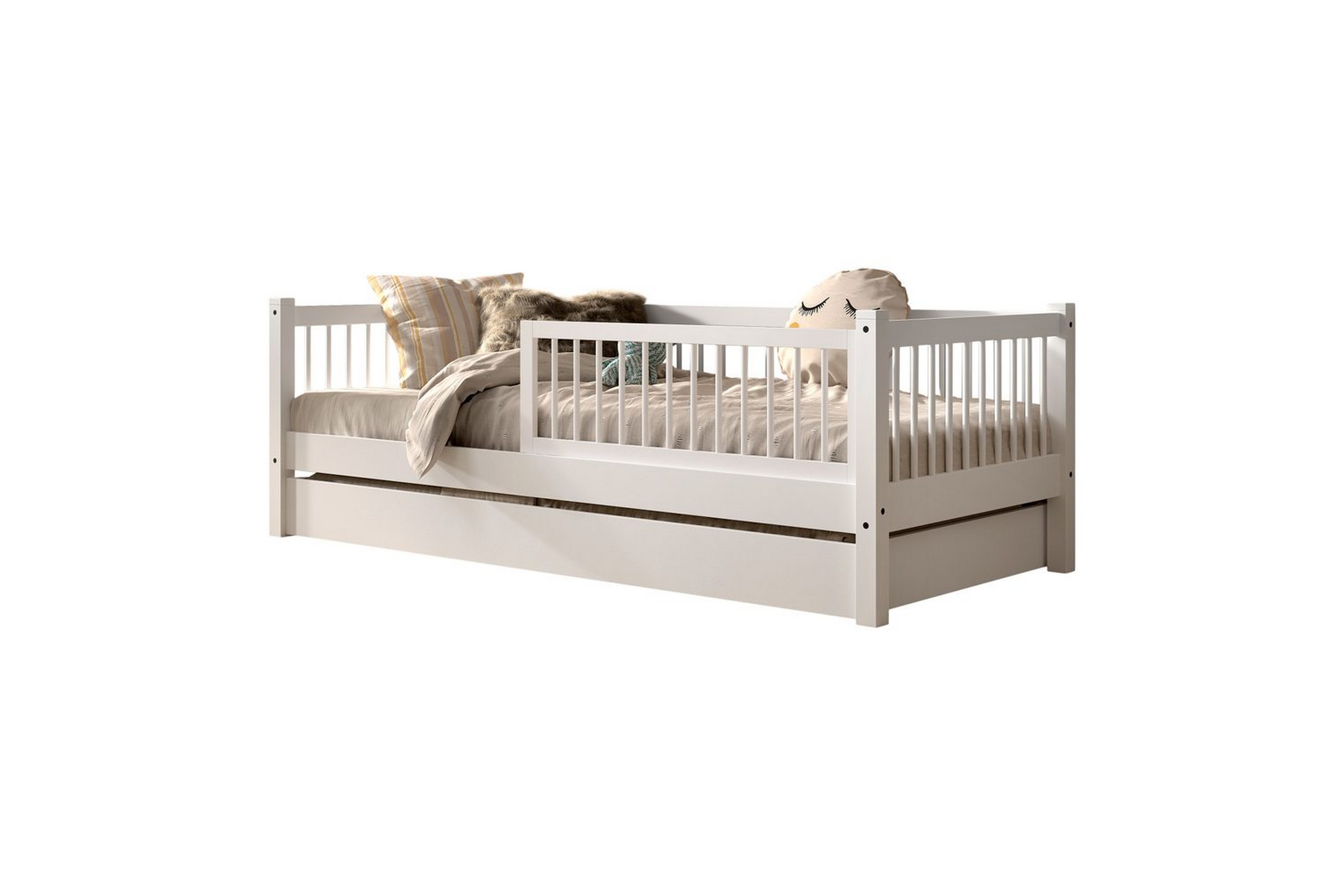 koj säng med låda och säkerhetsräcke forrest bok - bok