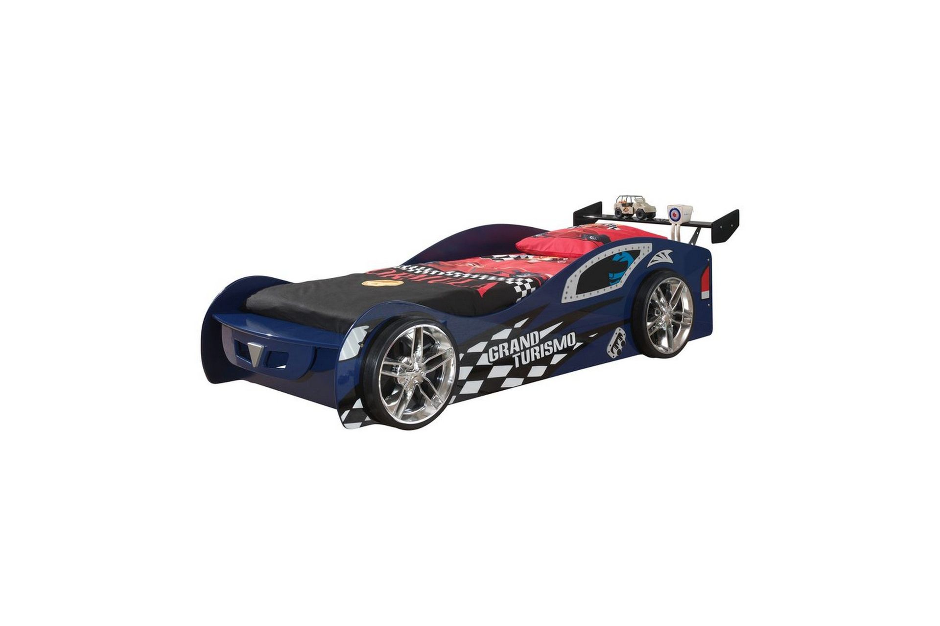 Säng Grand Turismo Blå 90x200 cm Med madrass - Med madrass