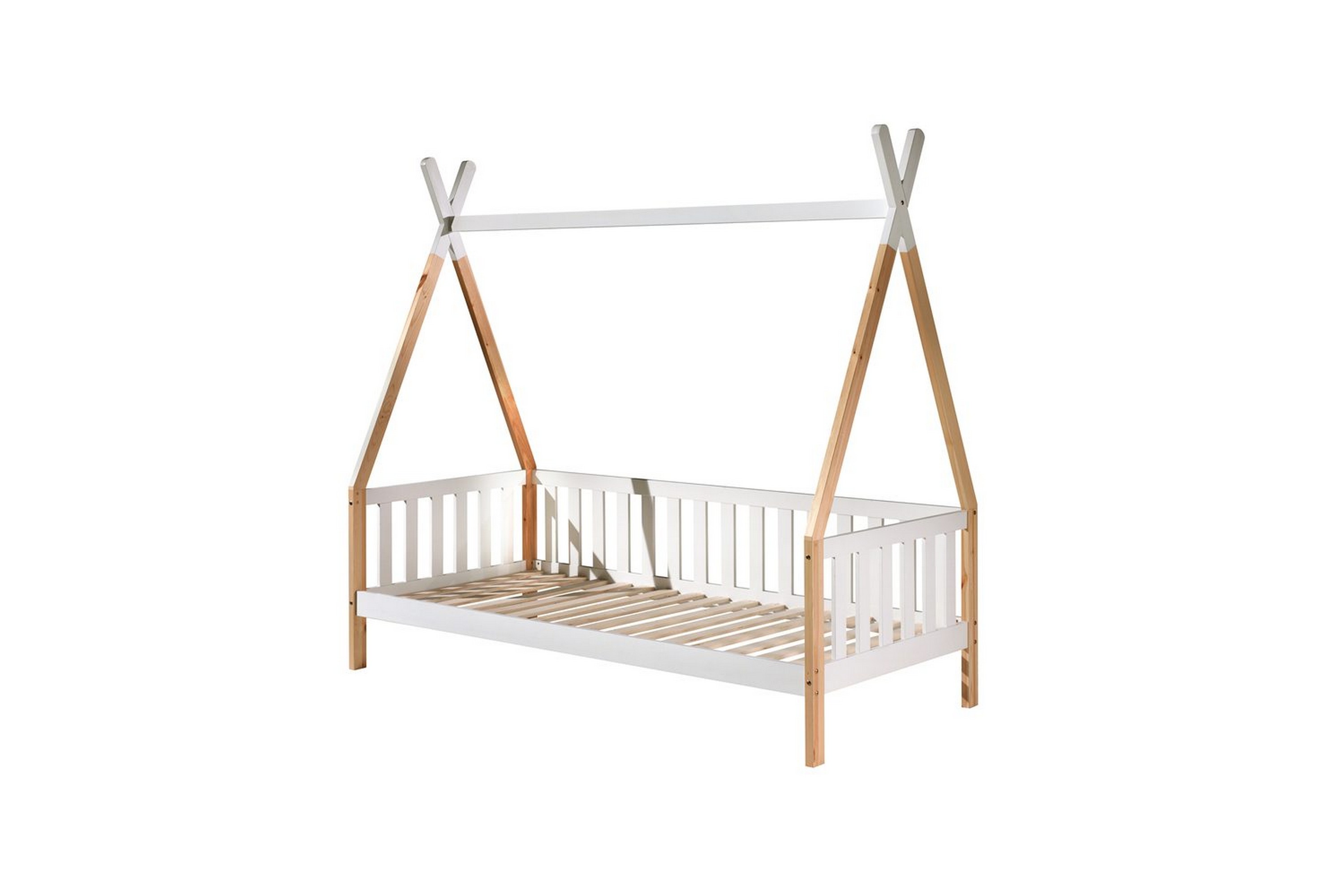 säng tipi 90x200 cm med staket - med staket