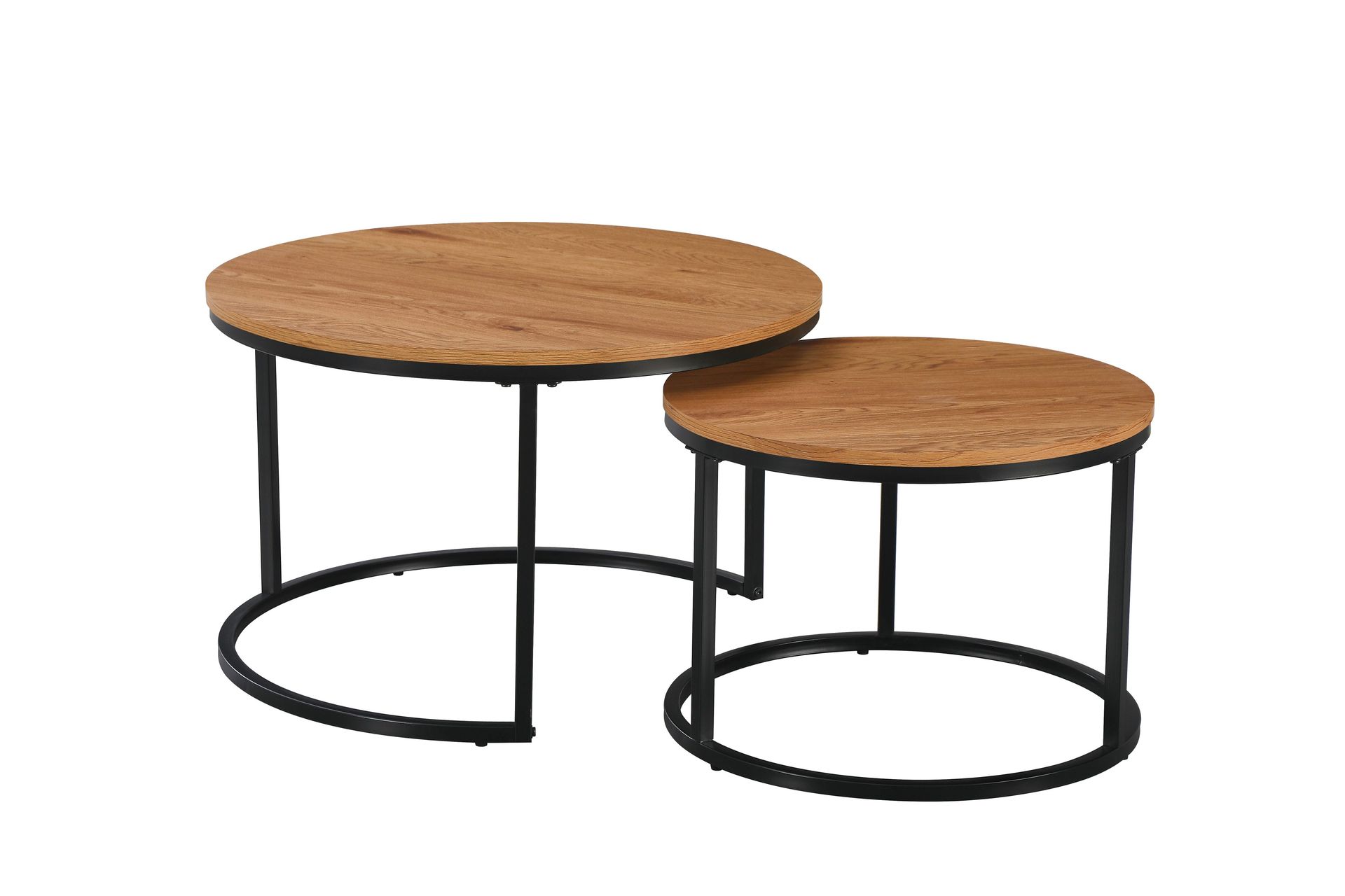 Alex Satsbord 76 cm Runt - Ek/Svart