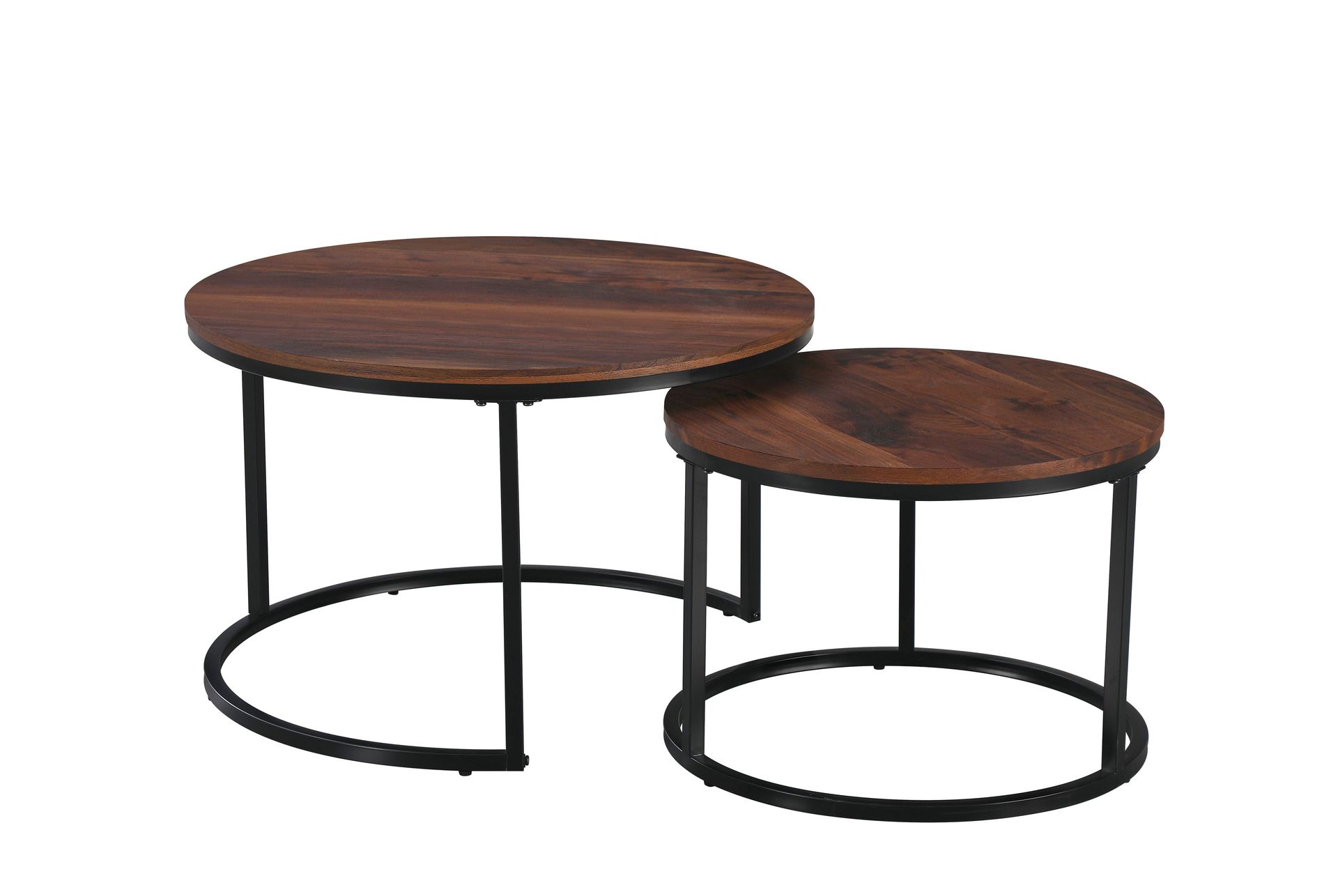 Alex Satsbord 76 cm Runt - Valn&ouml;t/Svart