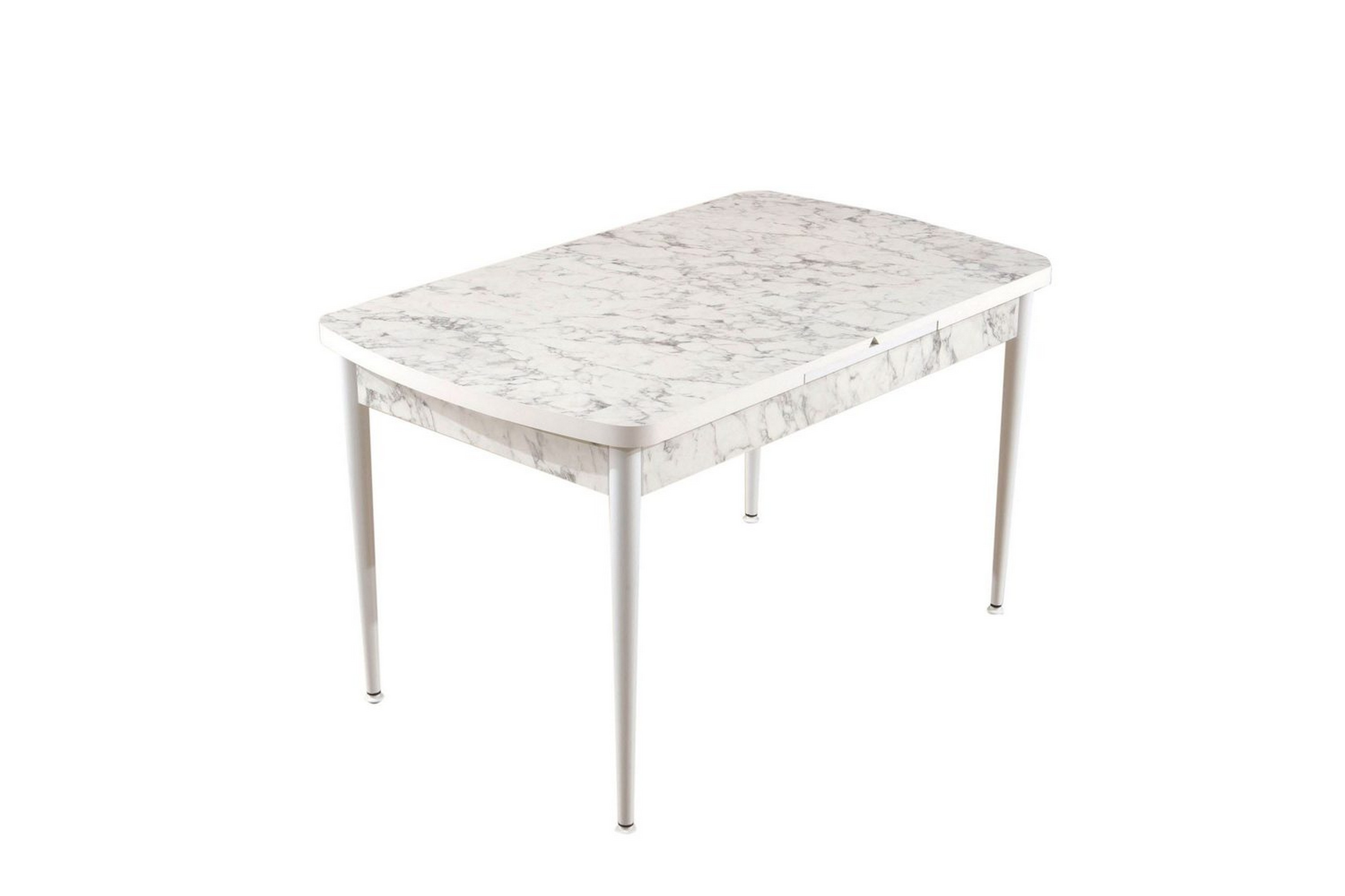 amerbach matbord 132 cm rektangulär - vit/grå