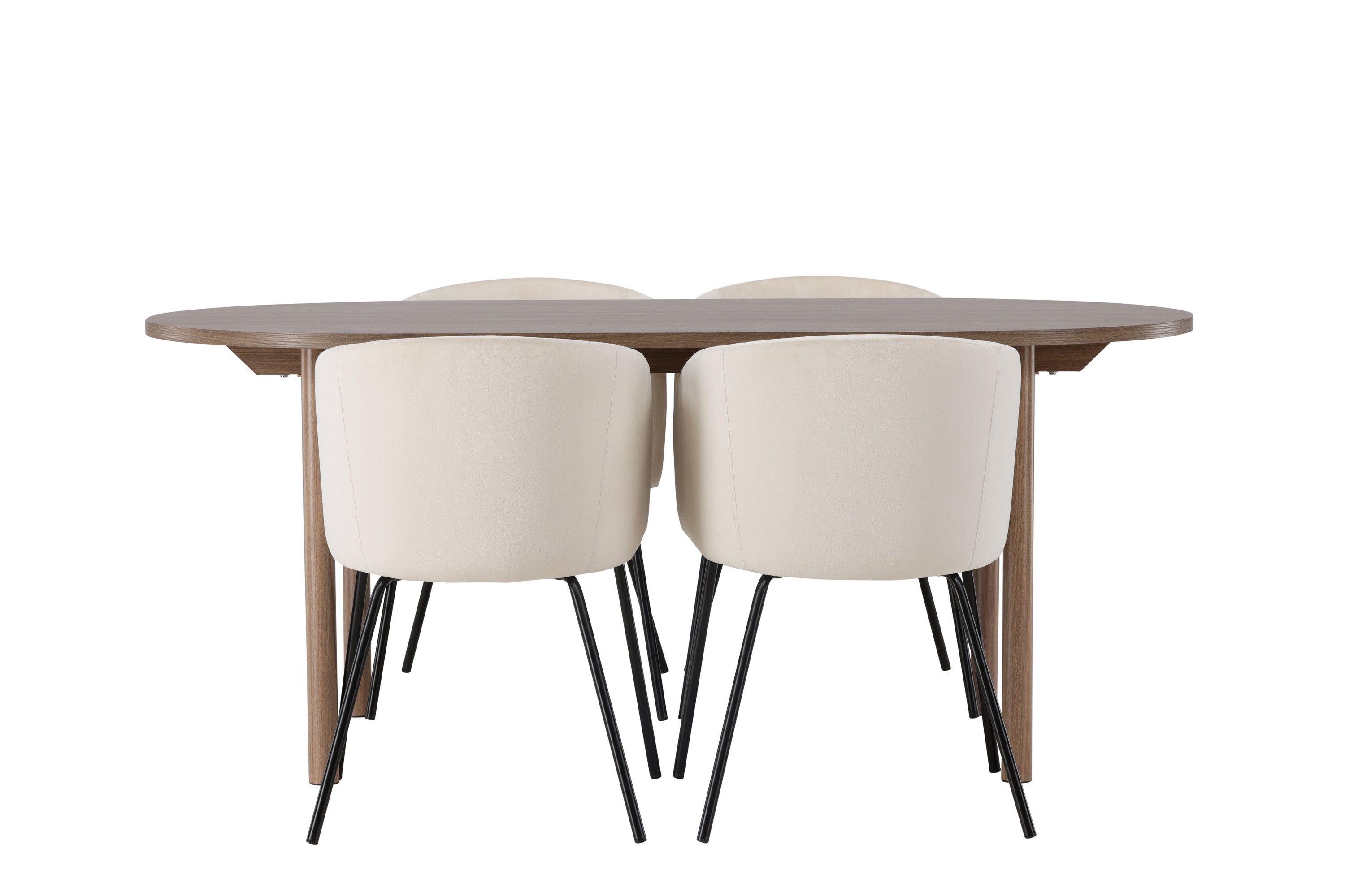 Andy Matgrupp 180 cm Oval med 4 Berit stolar Beige