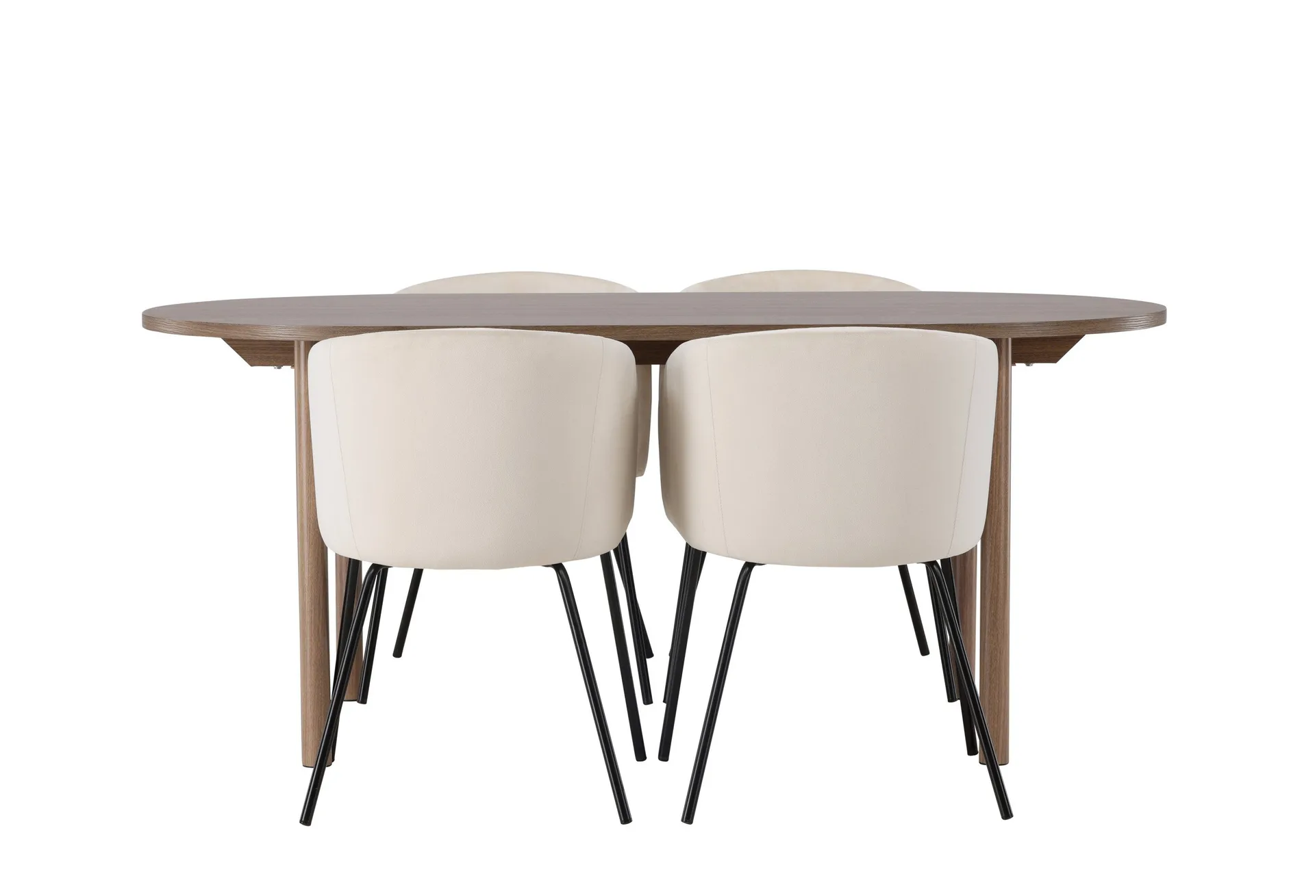 Andy Matgrupp 180 cm Oval med 4 Berit stolar - Beige