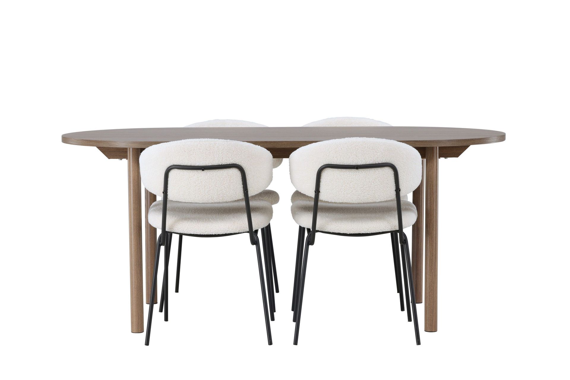 Andy Matgrupp 180 cm Oval med 4 Chico Stolar - Natur