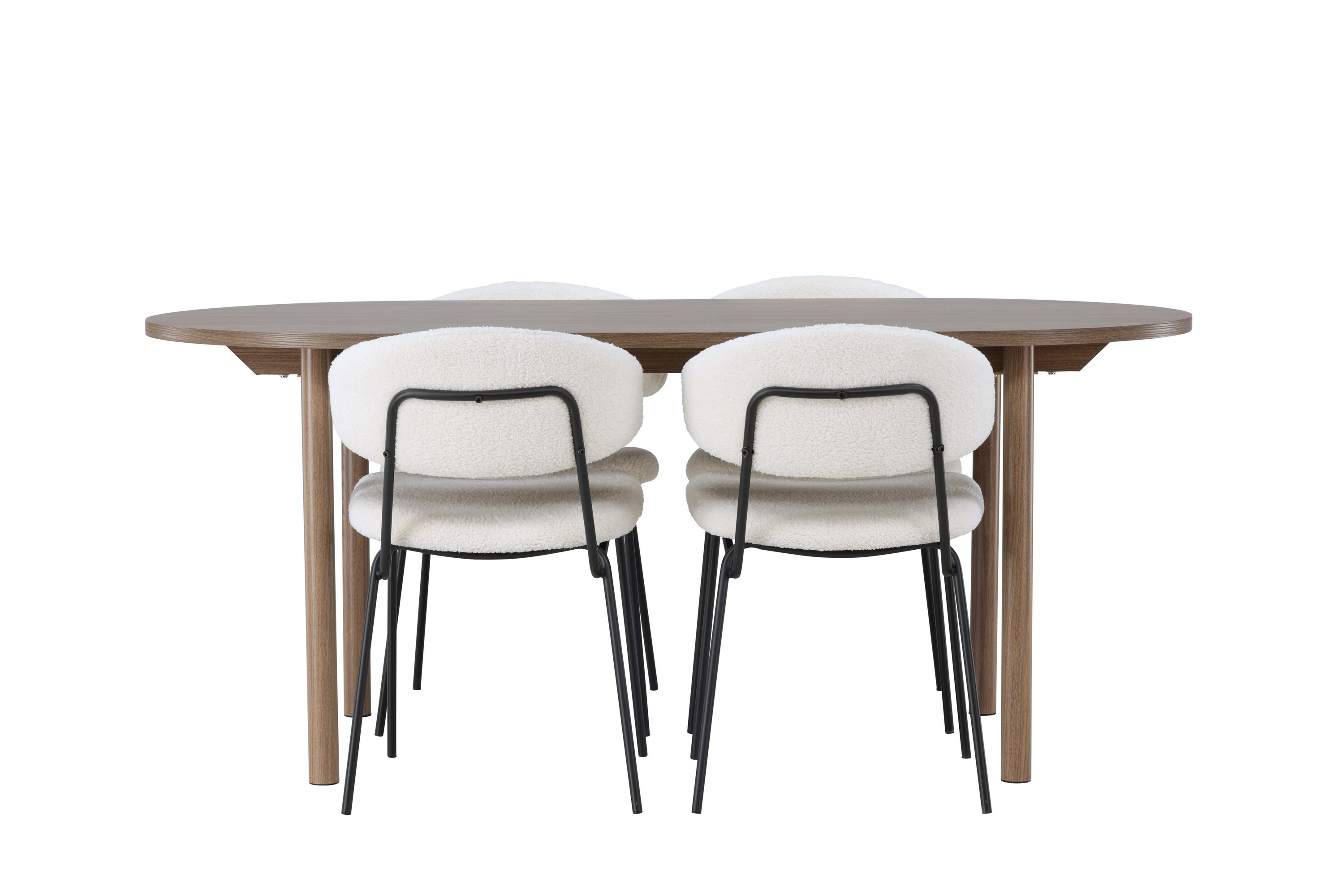 Andy Matgrupp 180 cm Oval med 4 Chico Stolar Natur