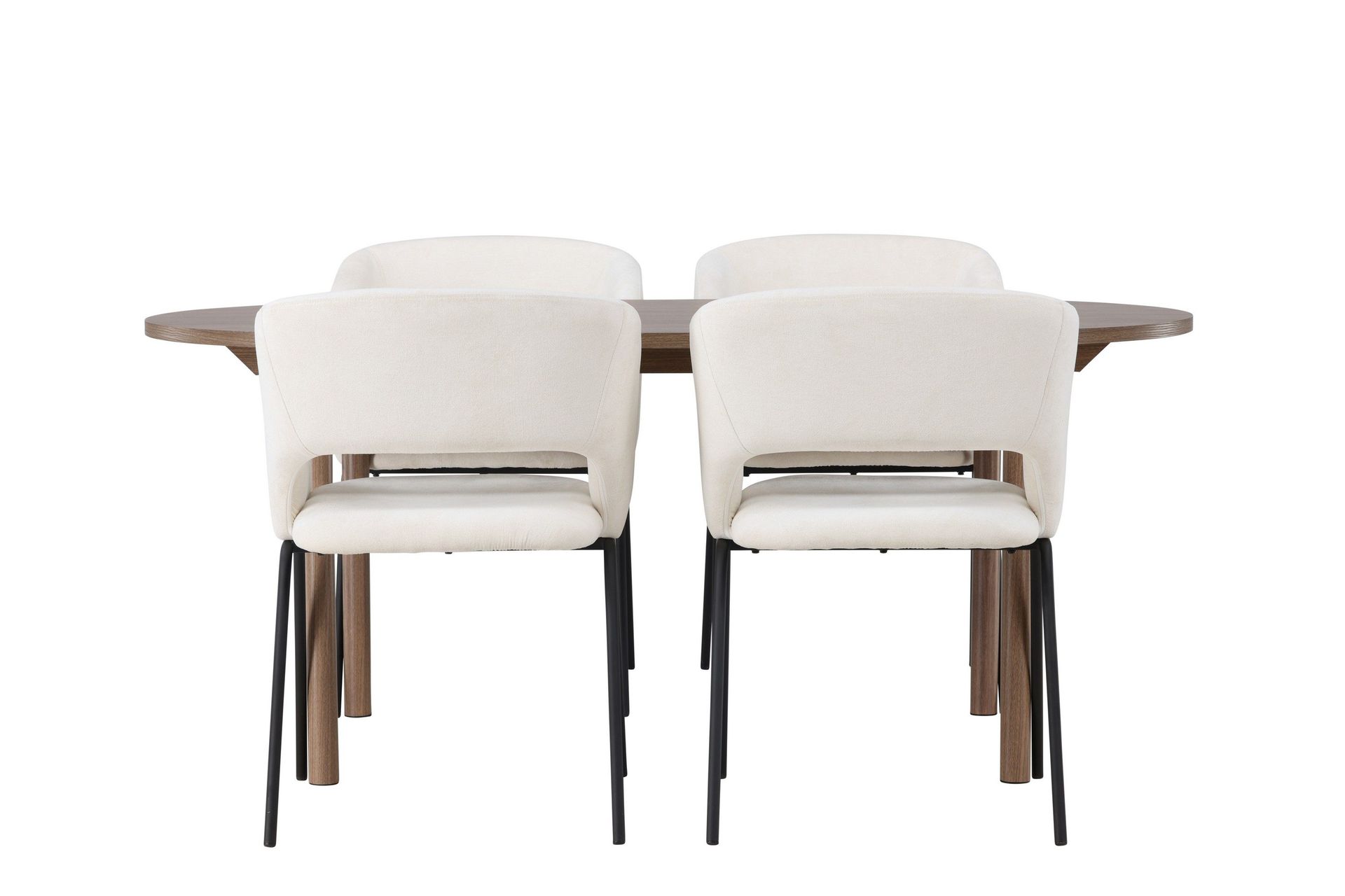 andy matgrupp 180 cm oval med 4 day stolar - svart