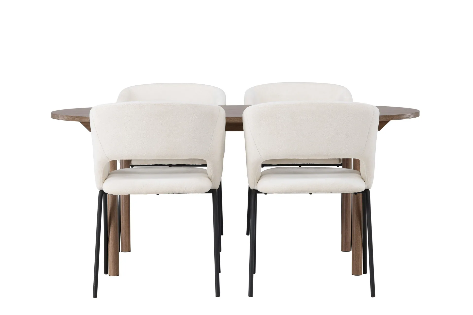 Andy Matgrupp 180 cm Oval med 4 Day stolar - Svart