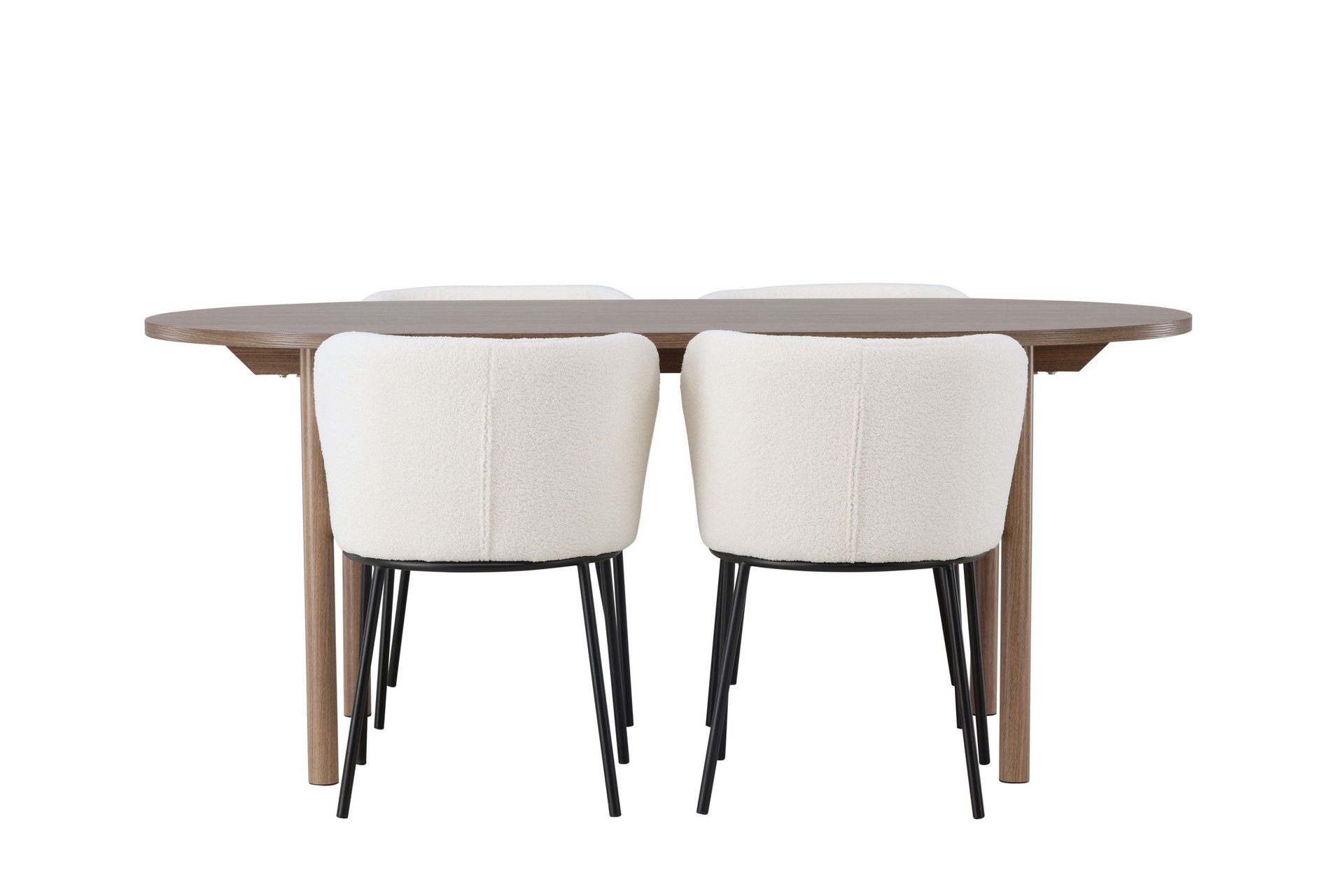 Andy Matgrupp 180 cm Oval med 4 Edina Stolar - Natur