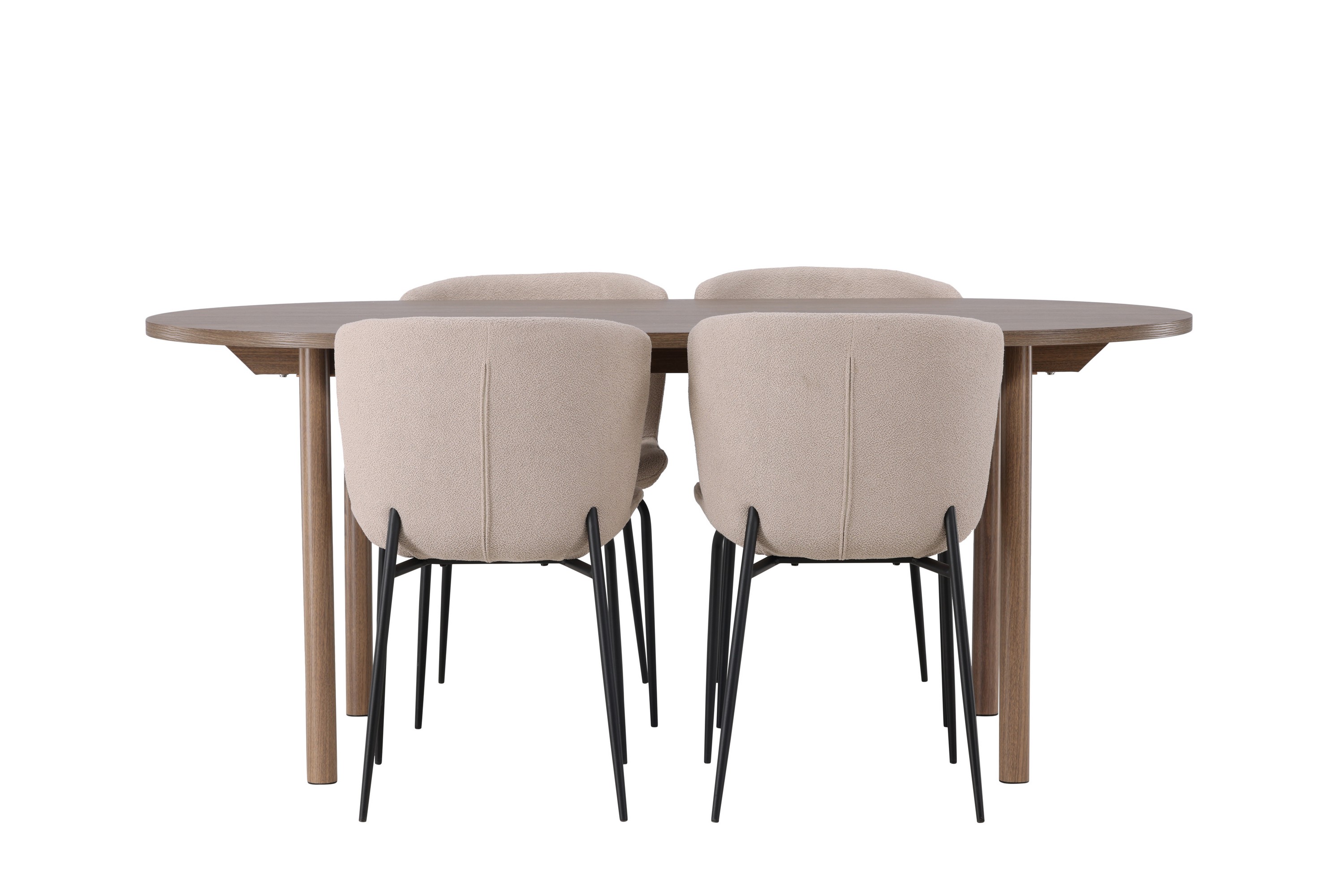 Andy Matgrupp 180 cm Oval med 4 Modesto stolar Beige
