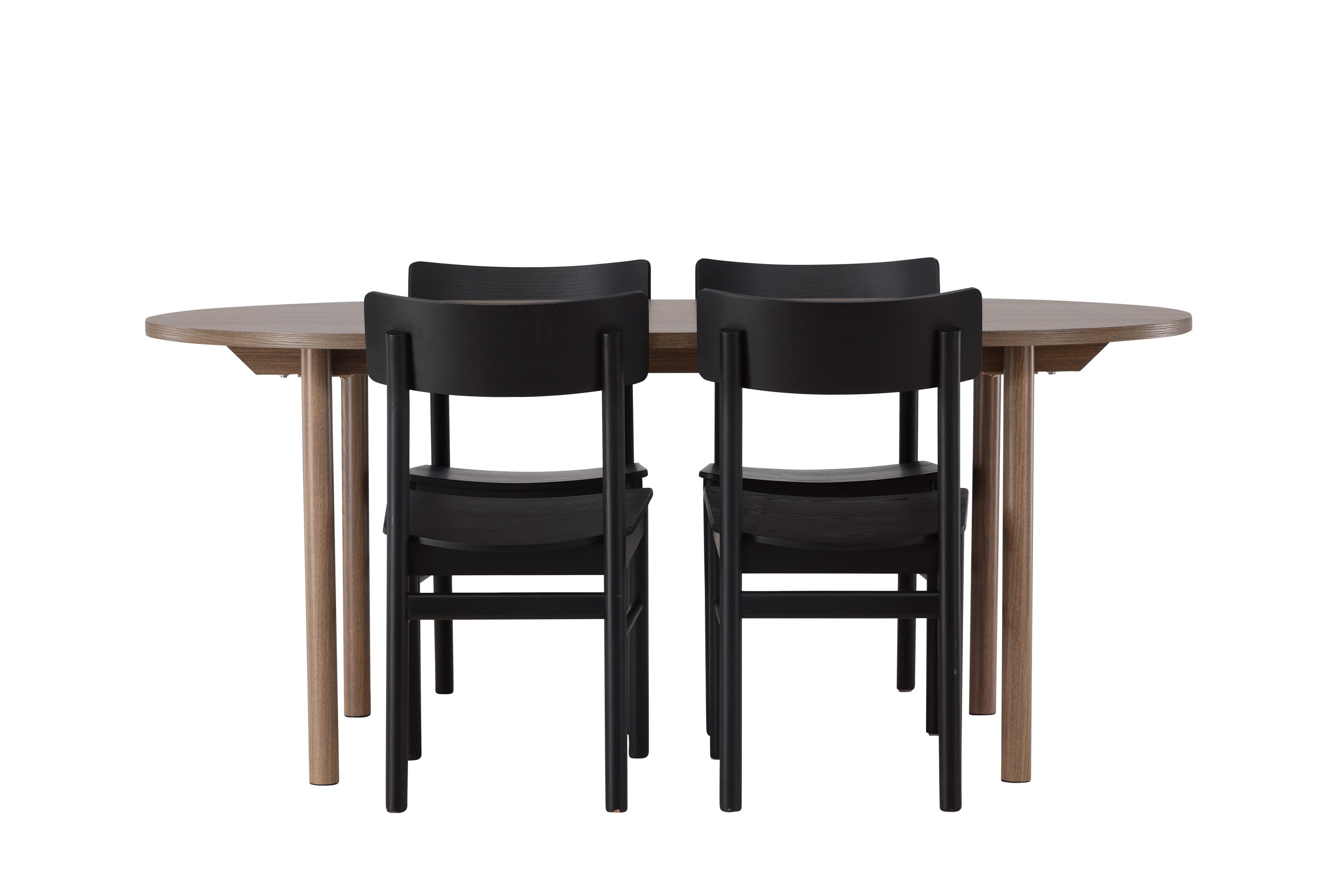 Andy Matgrupp 180 cm Oval med 4 Montros stolar Svart