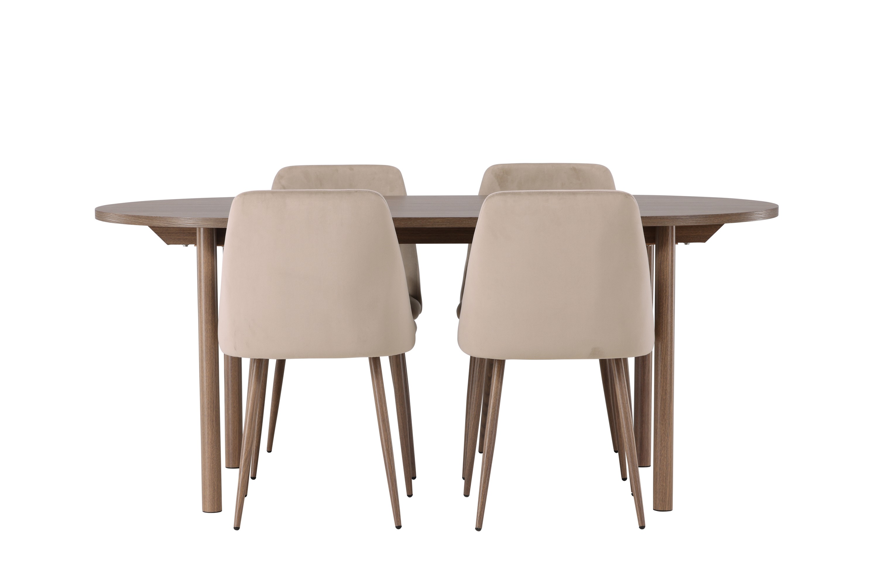 Andy Matgrupp 180 cm Oval med 4 Night Stolar Natur