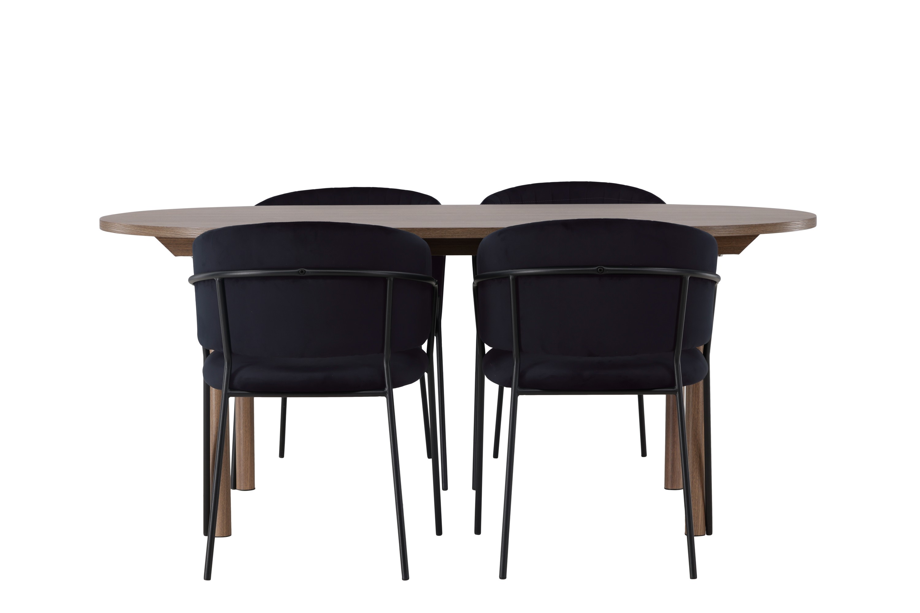 Andy Matgrupp 180 cm Oval med 4 Selma Stolar Natur