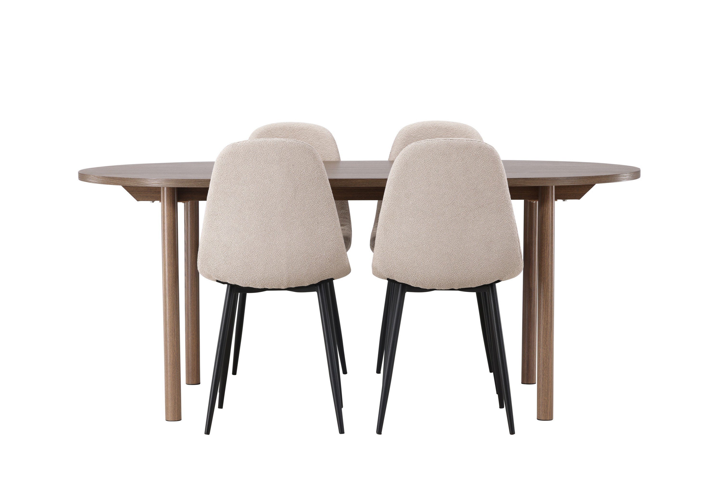 Andy Matgrupp 180 cm Oval med 4 Polar stolar Beige