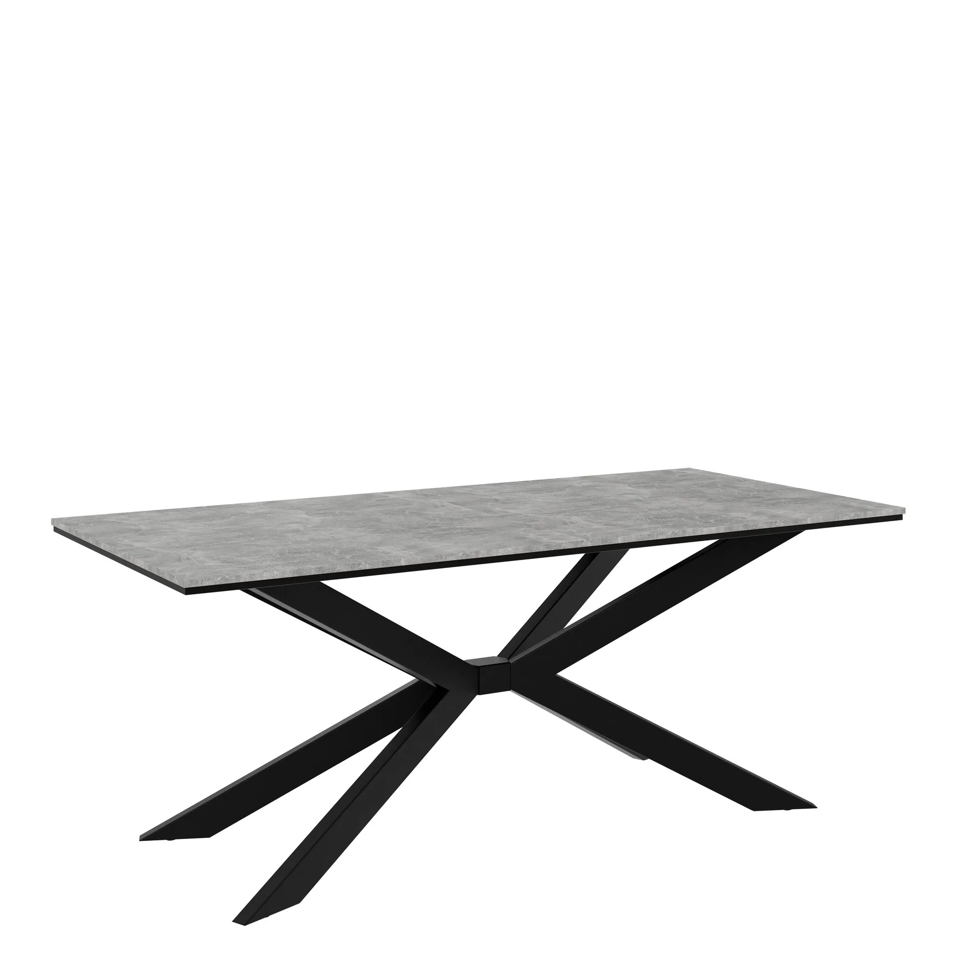 aplung matbord 190 cm rektangulär - svart/grå