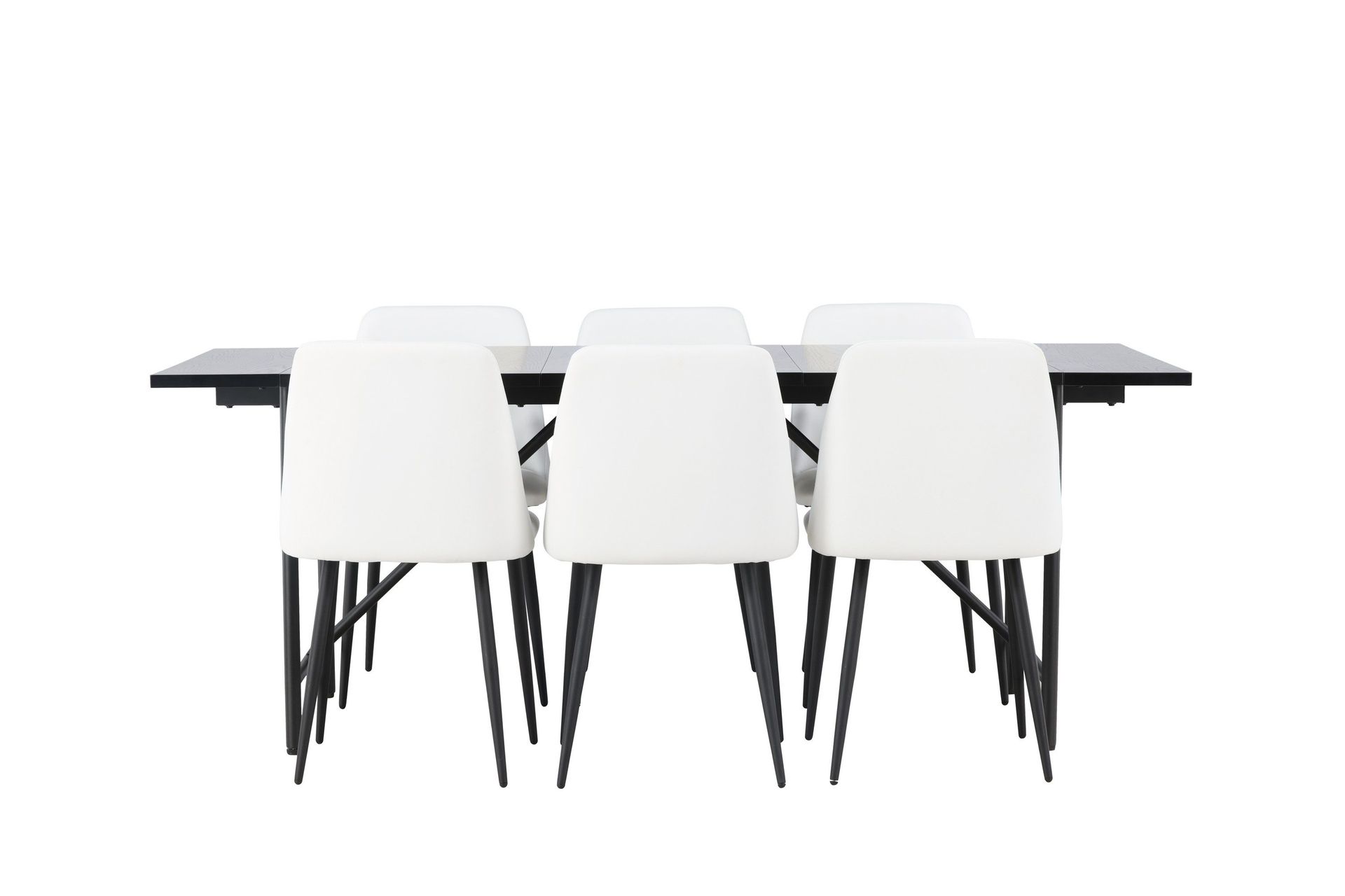 Astrid Matgrupp 200 cm Rektangul&auml;r med 6 Night stolar - Svart