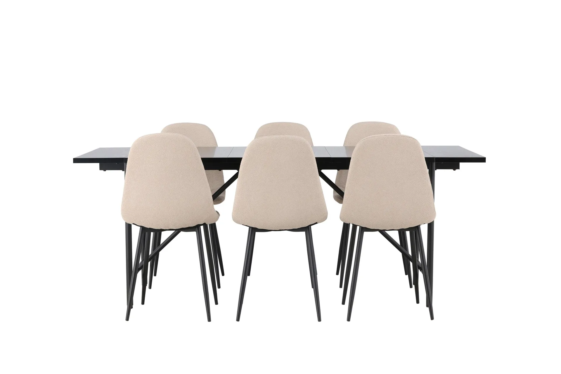 Astrid Matgrupp 200 cm Rektangul&auml;r med 6 Polar stolar - Beige