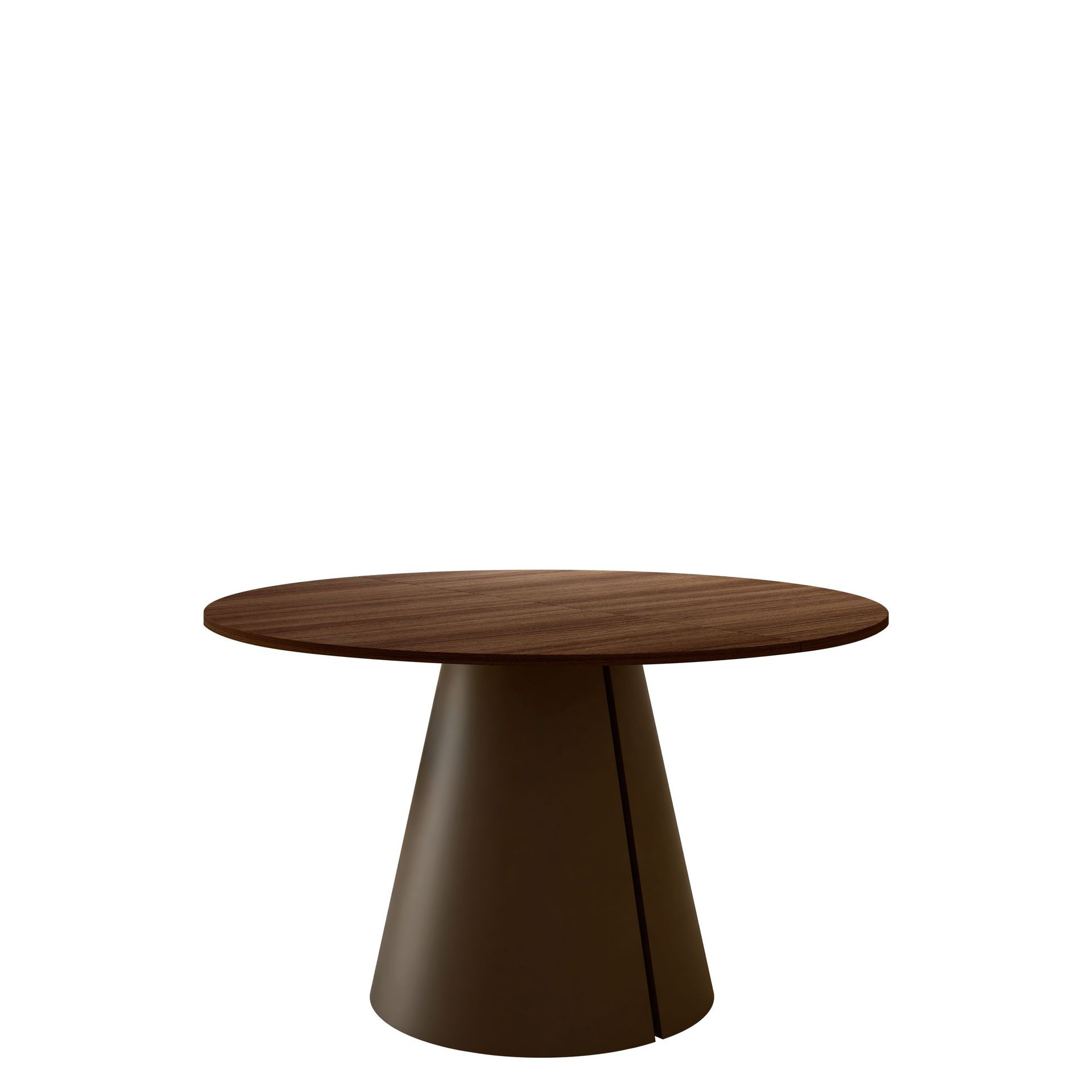 Aurion Matbord Rund Förlängningsbart 100-176 cm - brun och koppar