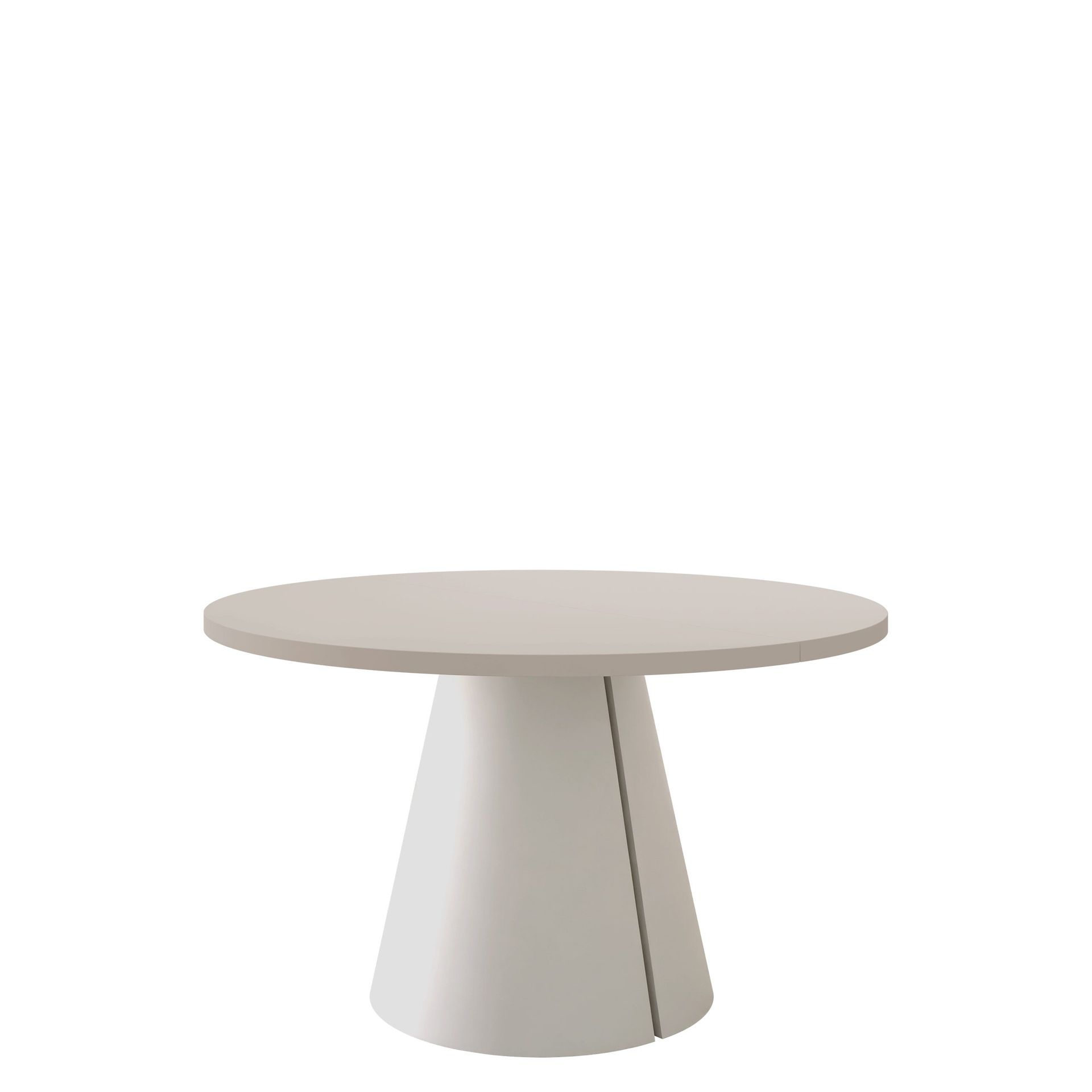 Aurion Matbord rund f&ouml;rl&auml;ngningsbart 120-196 cm - beige