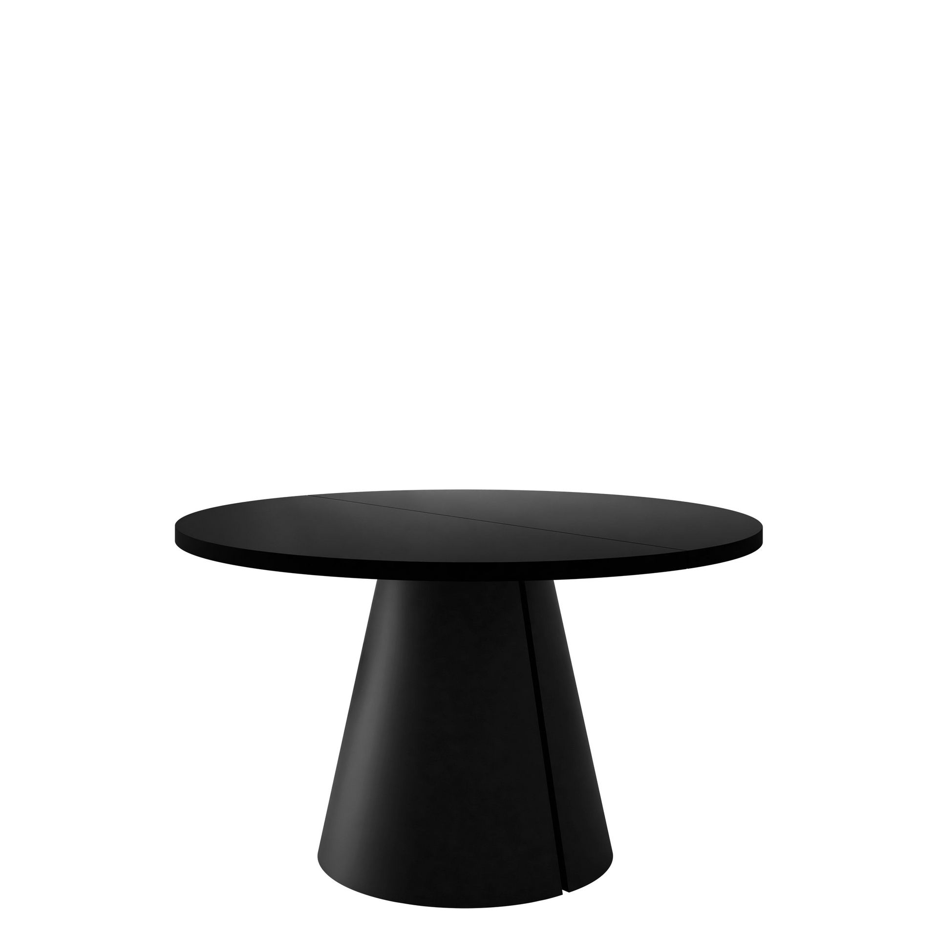 Aurion Matbord rund f&ouml;rl&auml;ngningsbart 120-196 cm - svart