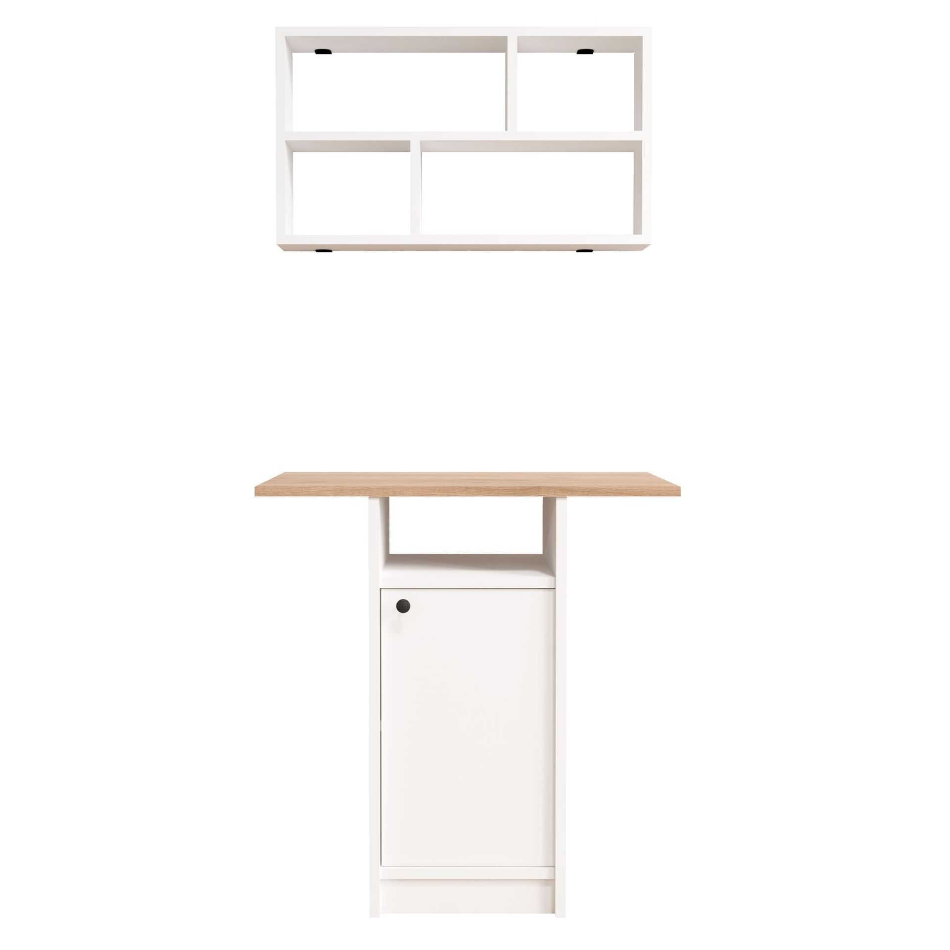 Avero Matbord- 72x73,8x44,5 cm - Vit och ek