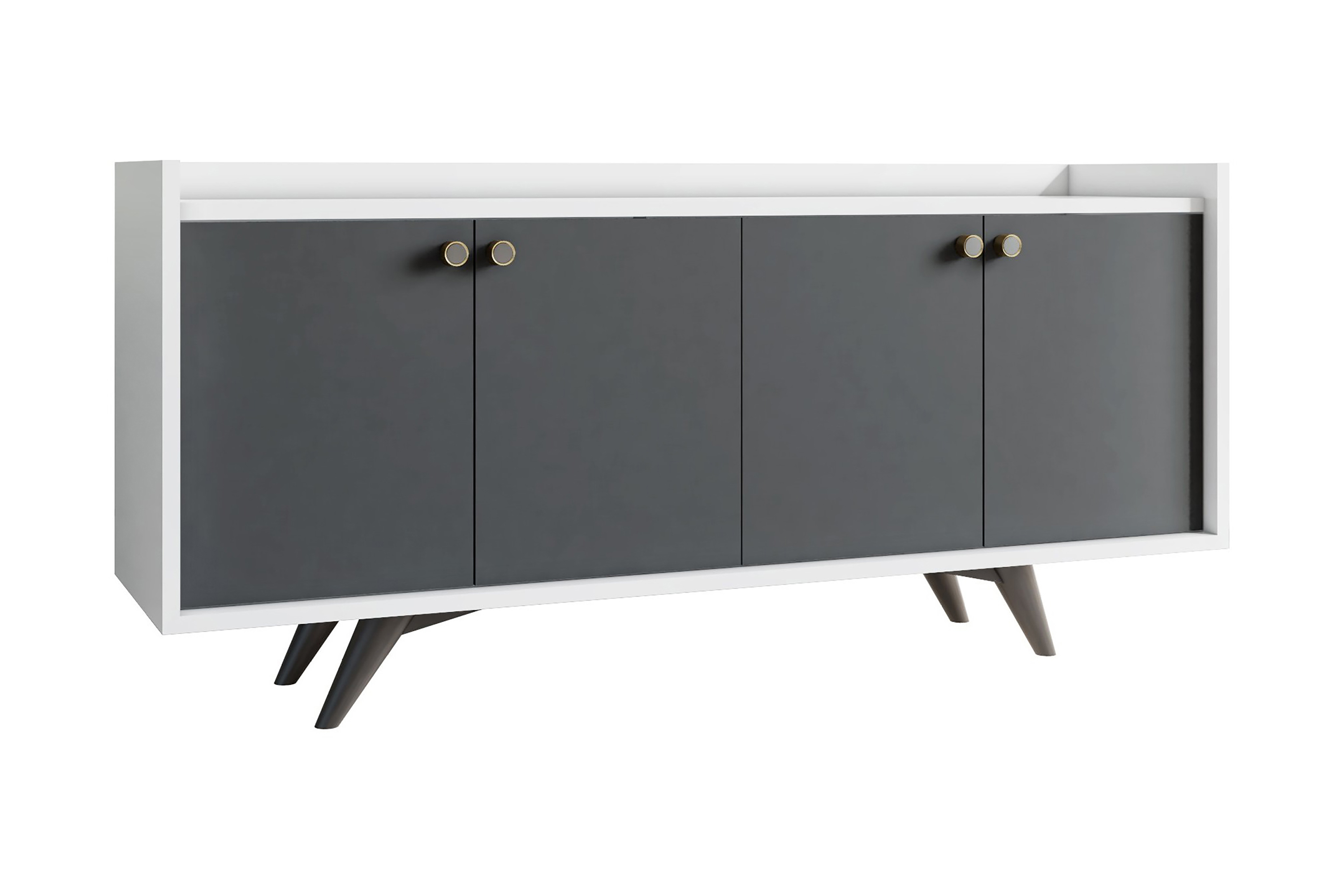 Avlastningsbord Keronet 150 cm Antracit/Vit
