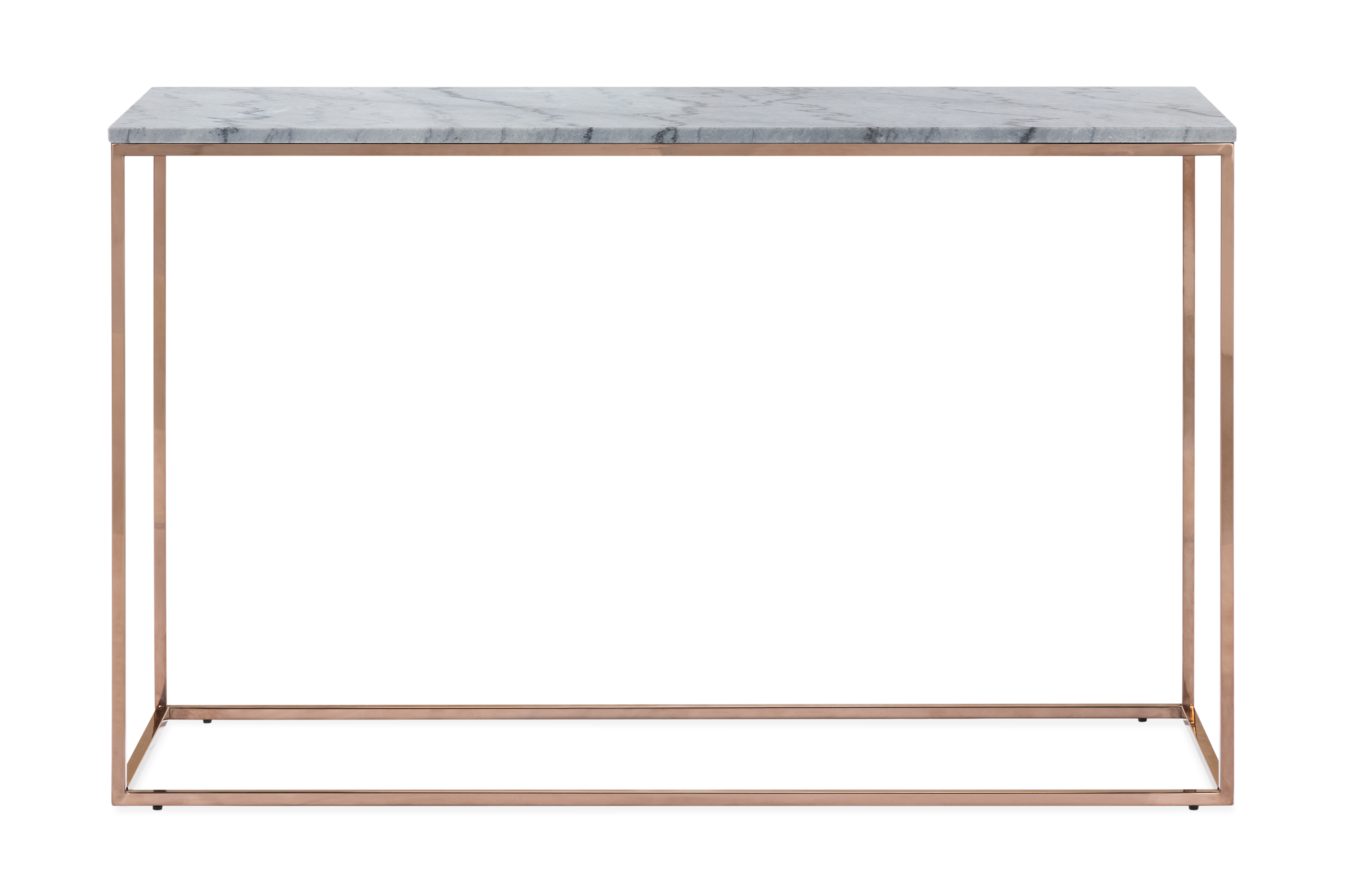 Avlastningsbord Titania 120 cm Marmor - Grå|Koppar
