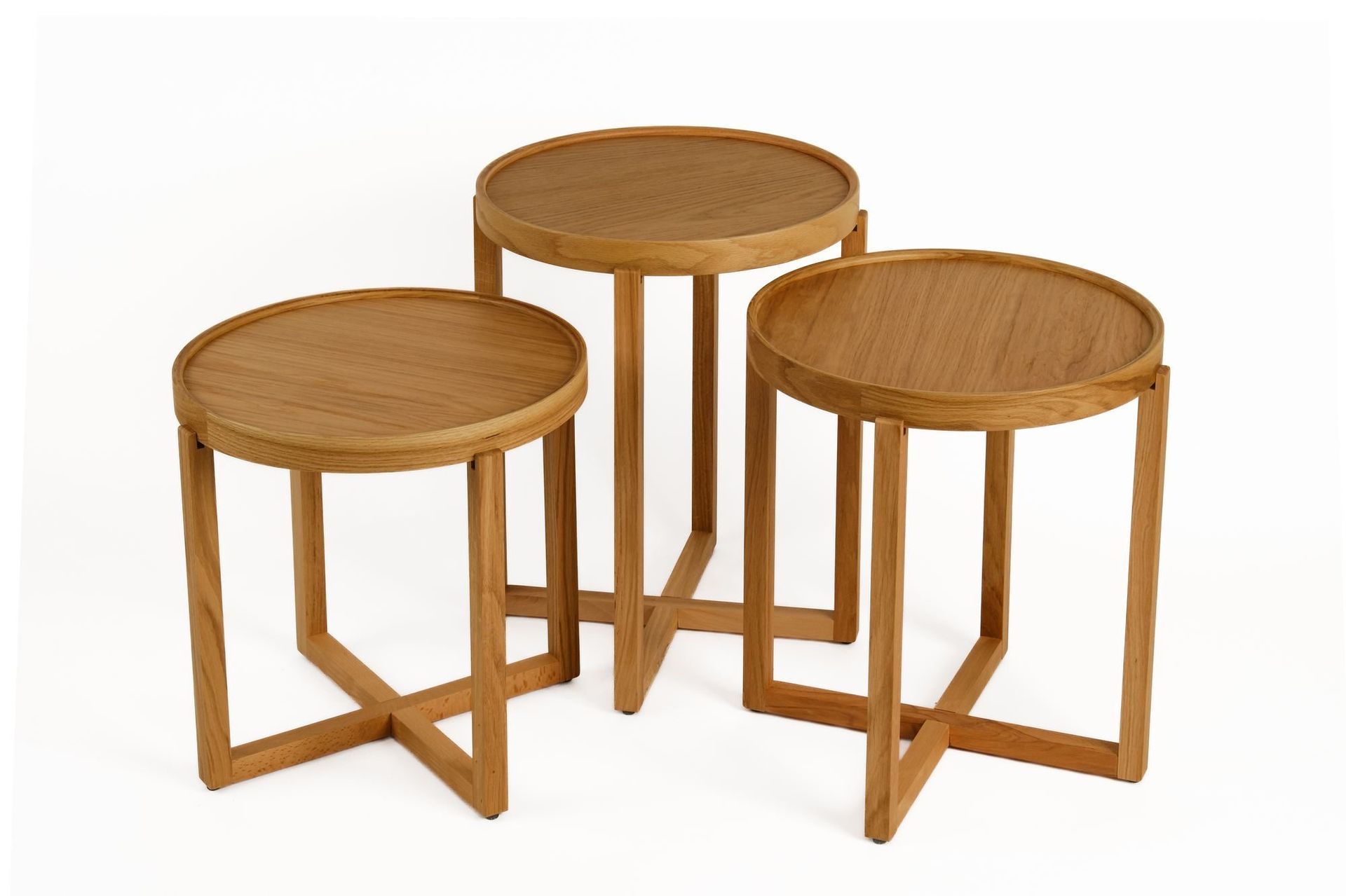 Babilas Satsbord (3 delar) 45x55x45 cm - Ek
