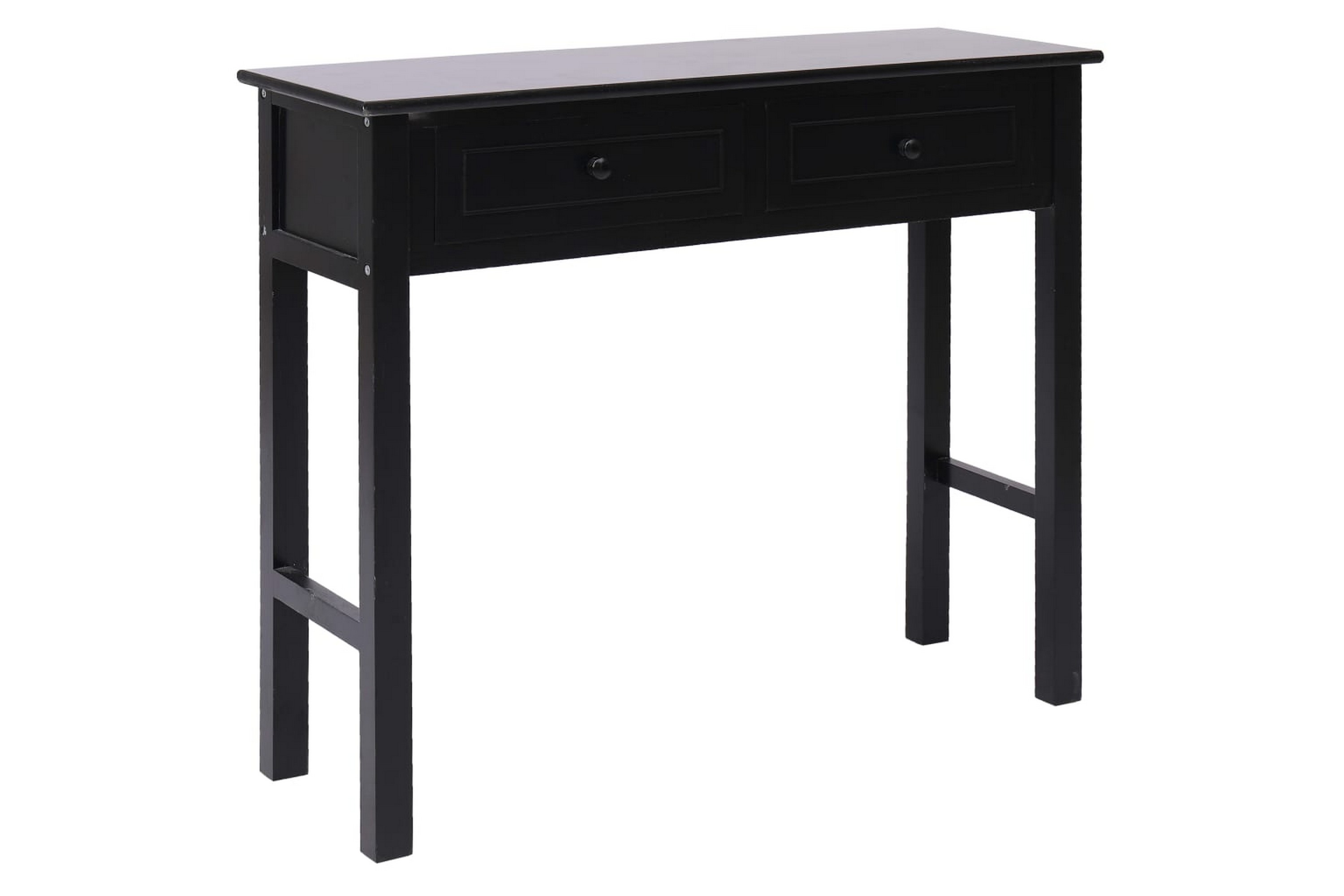 Avlastningsbord svart 90x30x77 cm trä - Svart