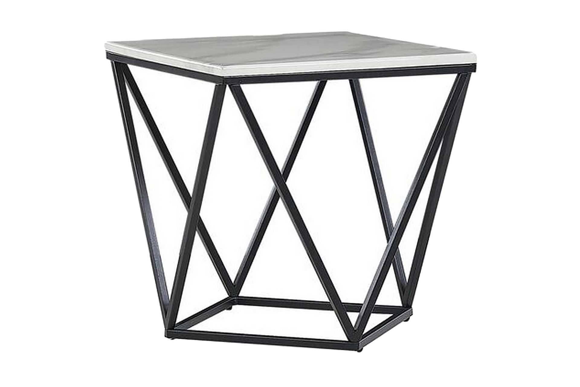 Charmlee Sidobord 50 cm - Vit/Svart
