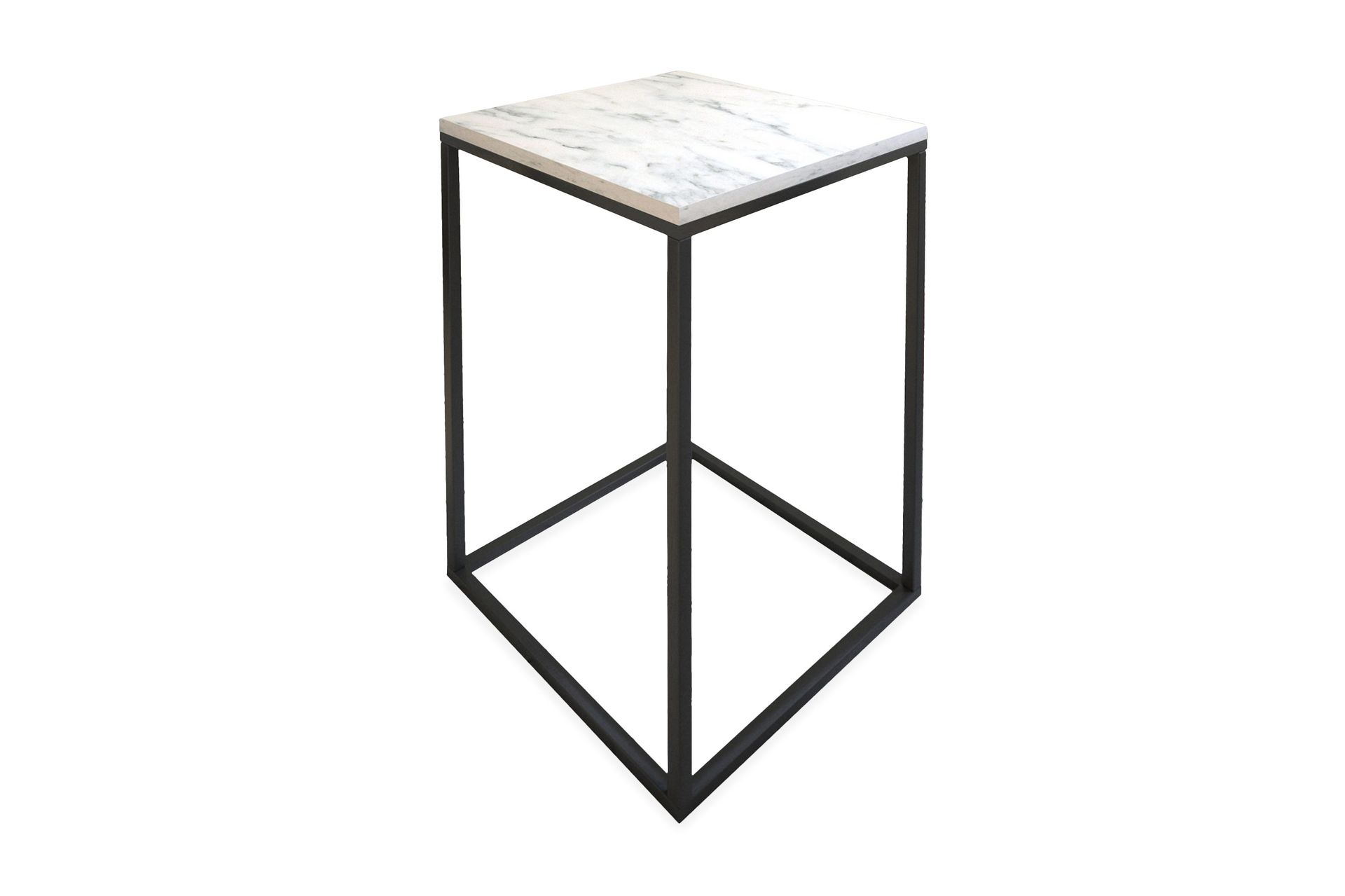 Falan Sidobord 35 cm - Vit/Svart