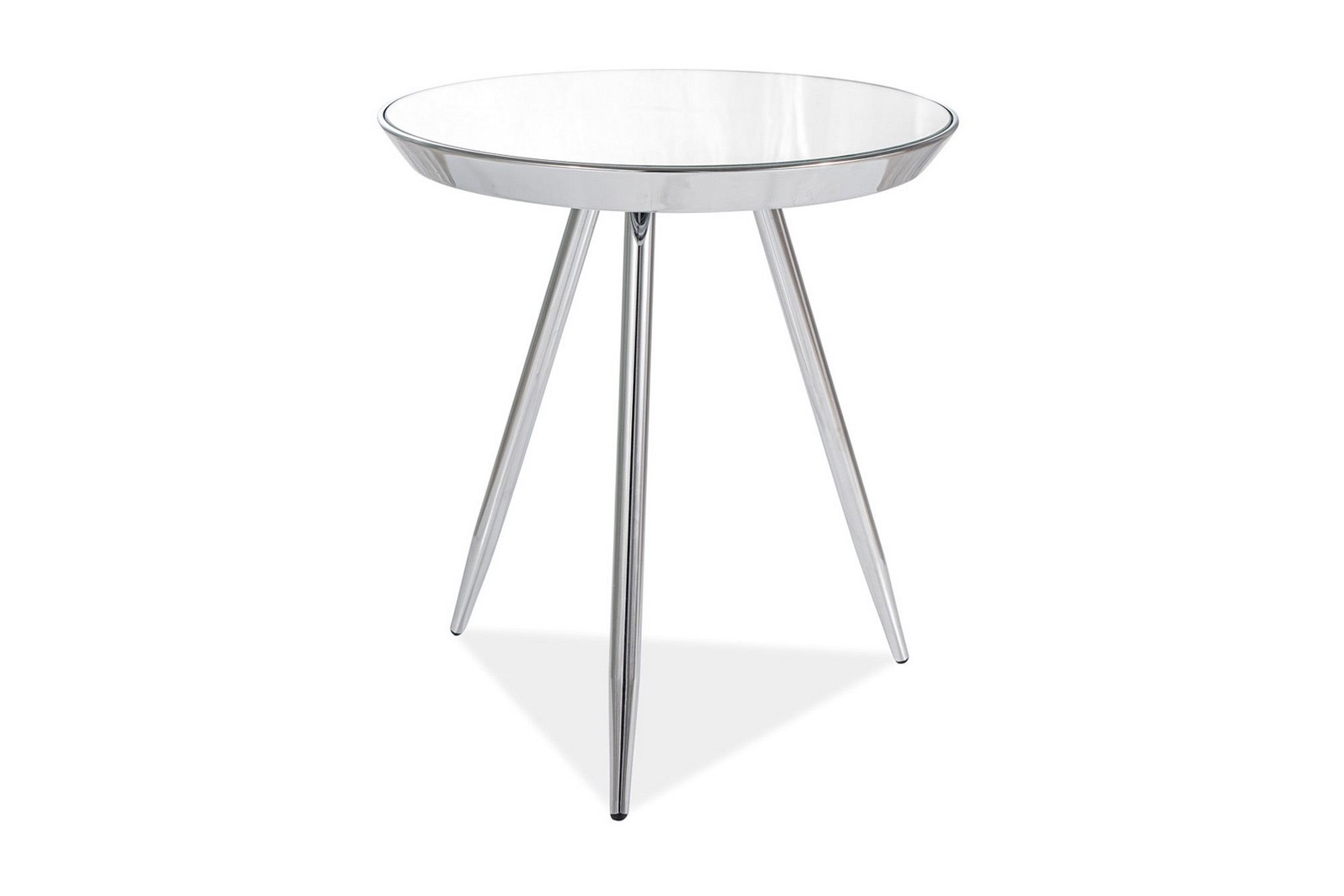 Sidobord Canencia 41 cm Runt Glas/Silver