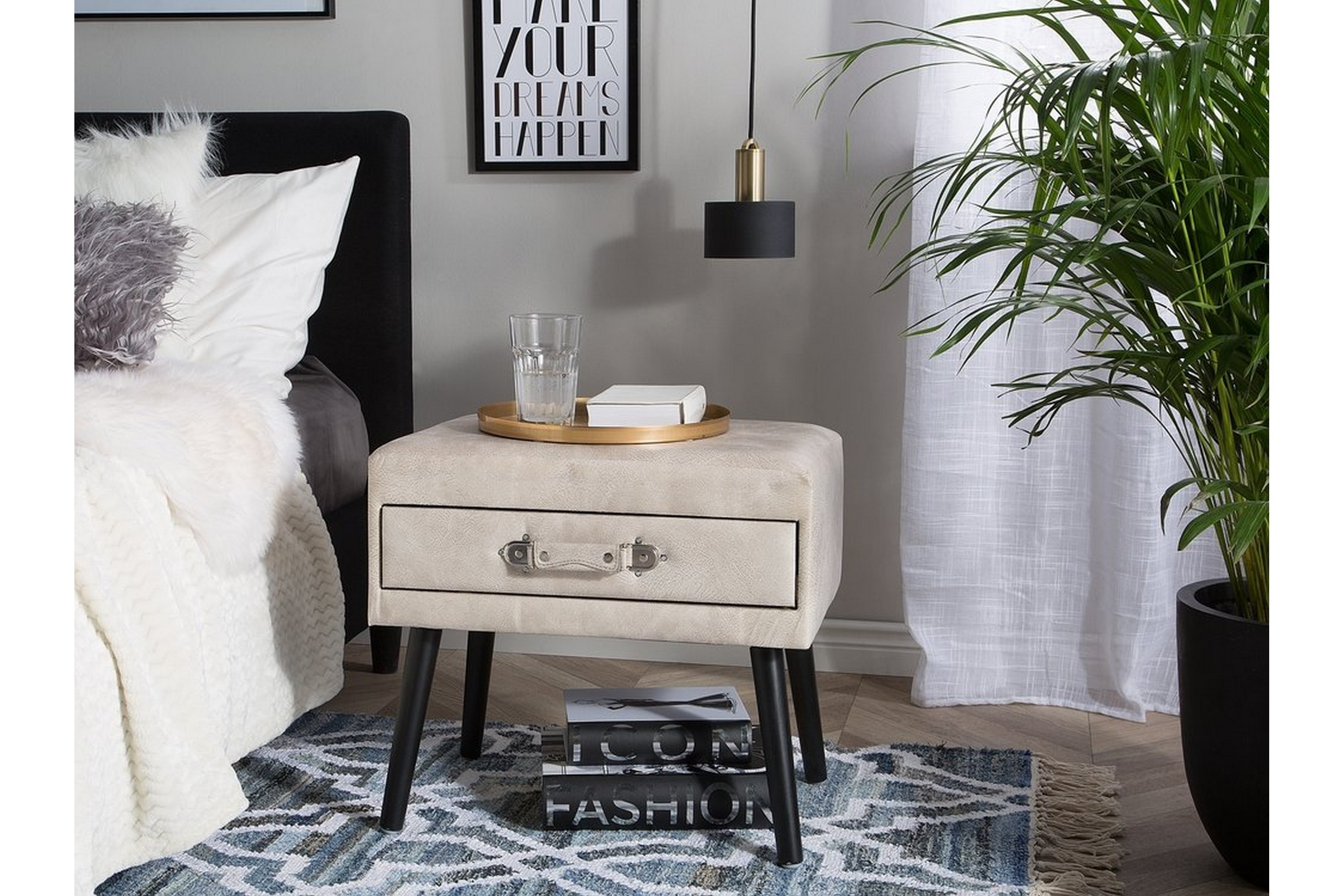 Sidobord Eurostar 50 cm Beige