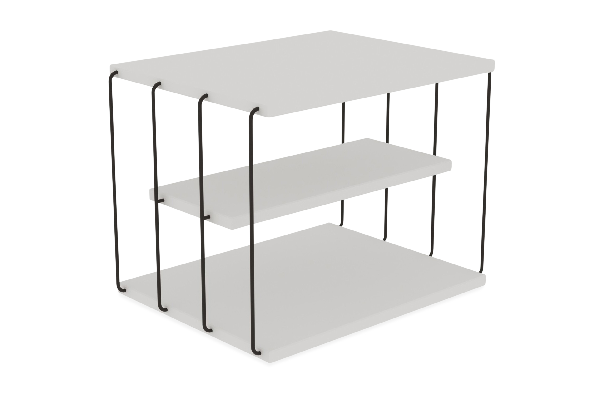 Sidobord Ljusfors 50 cm Vit/Svart