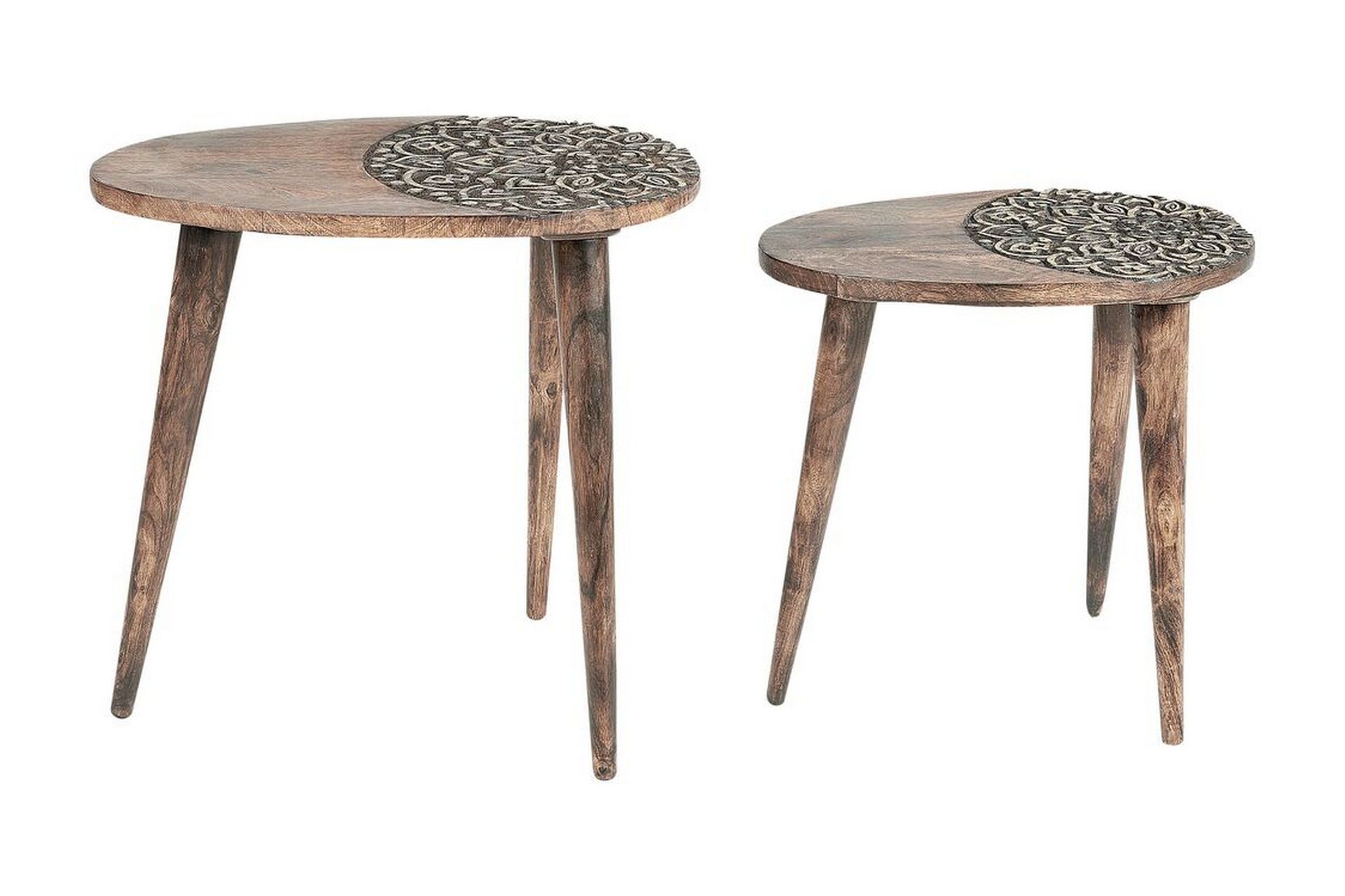 Daylinn Satsbord 54 cm - M&ouml;rkt tr&auml;/Guld