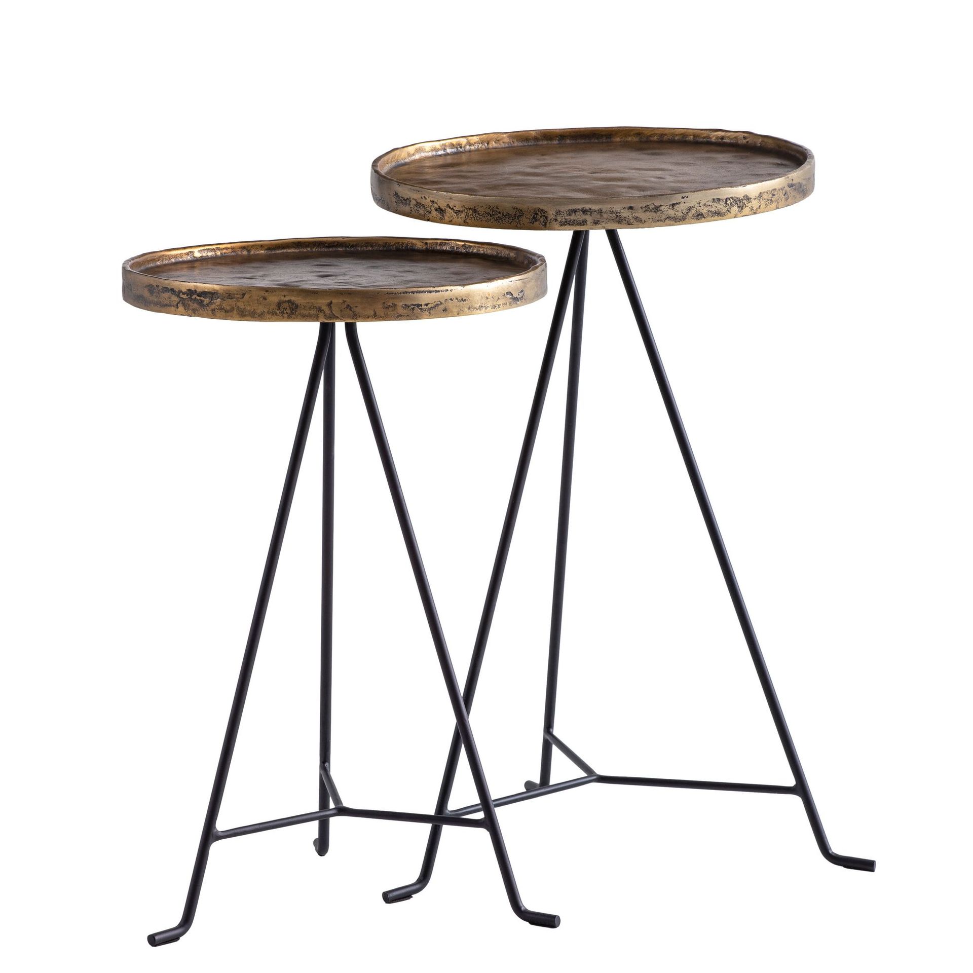 Eliira Satsbord 38 cm Industriell stil - Antikguld och svart