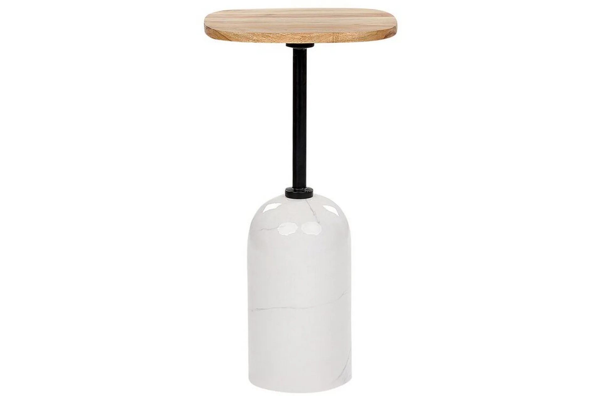 Faust Sidobord 30 cm - Vit/Ljust trä