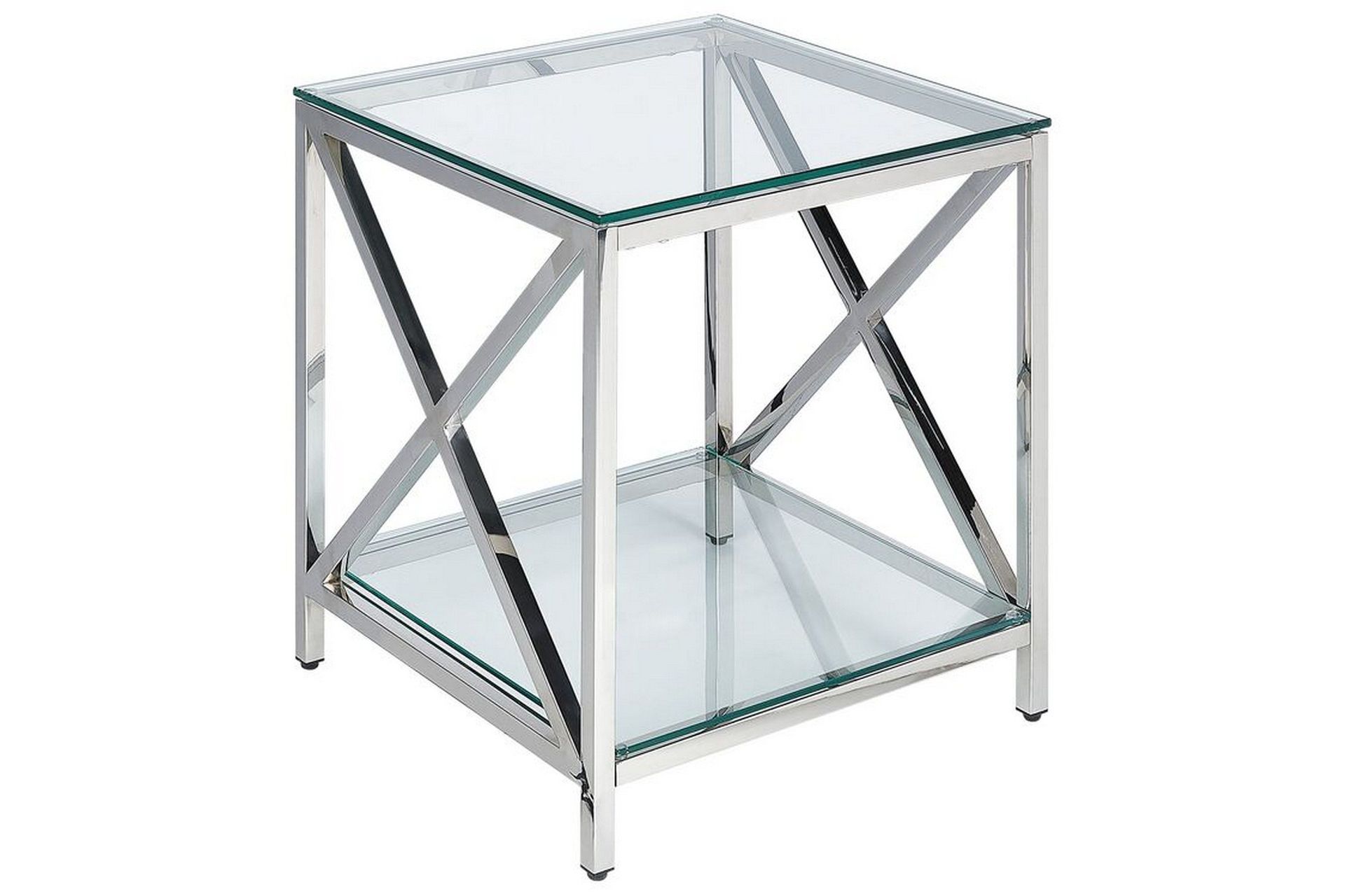 Fidelina Sidobord 45 cm - Silver/Transparent