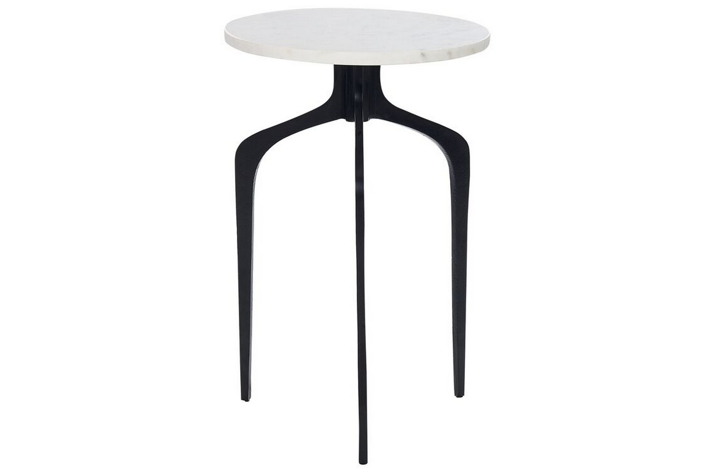 Fowler Sidobord 36 cm Vit/Svart