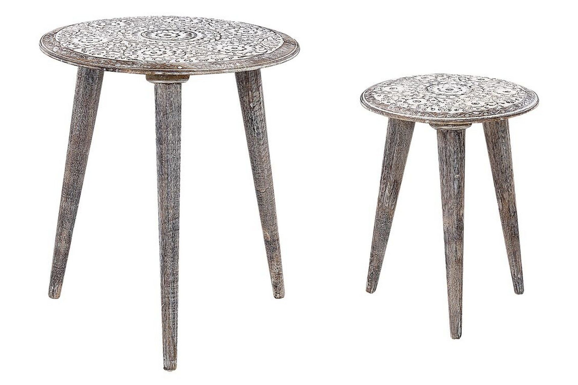 gavin satsbord 41 cm - vit/mörkt trä