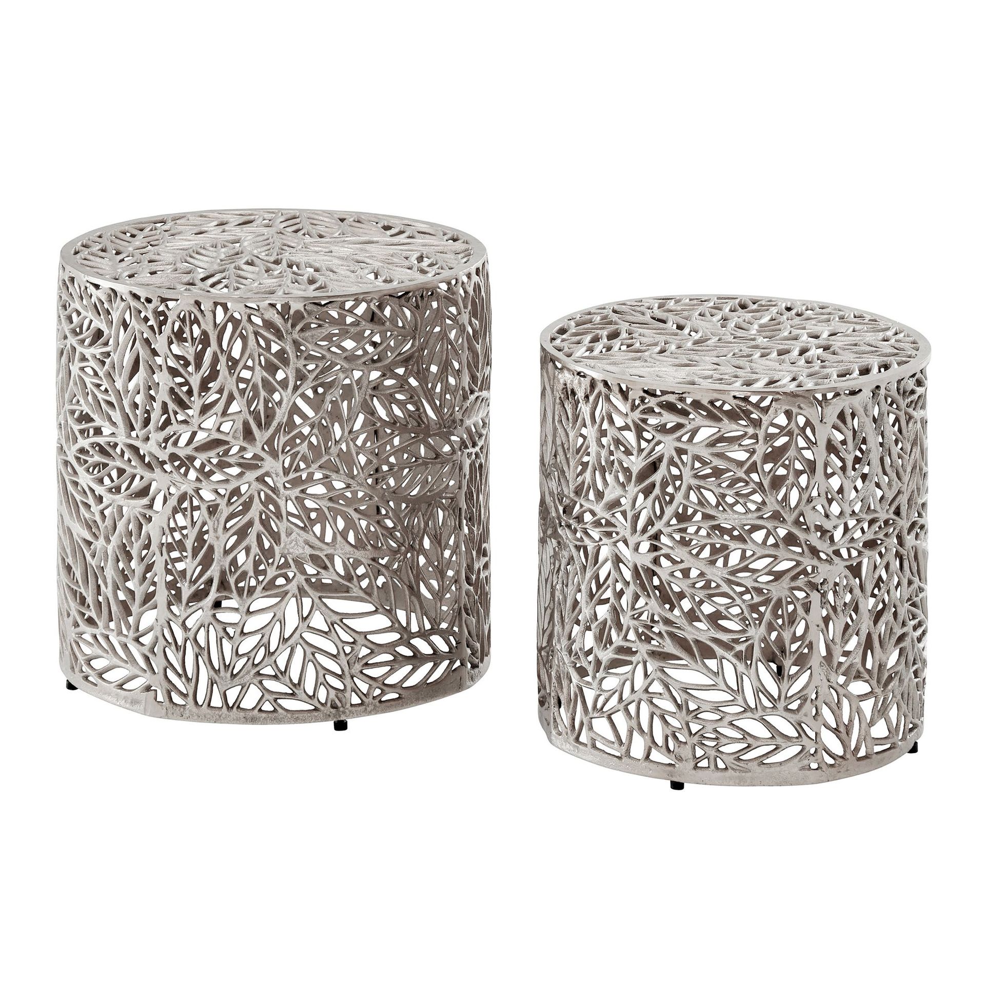 Helora Satsbord 41 cm Set om 2 - Antiksilver