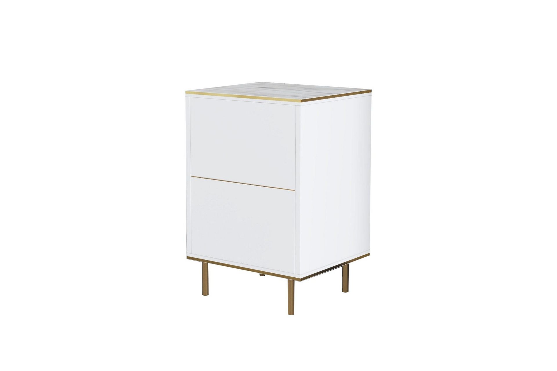 Imaj S&auml;ngbord 40 cm - Vit marmor/Guld