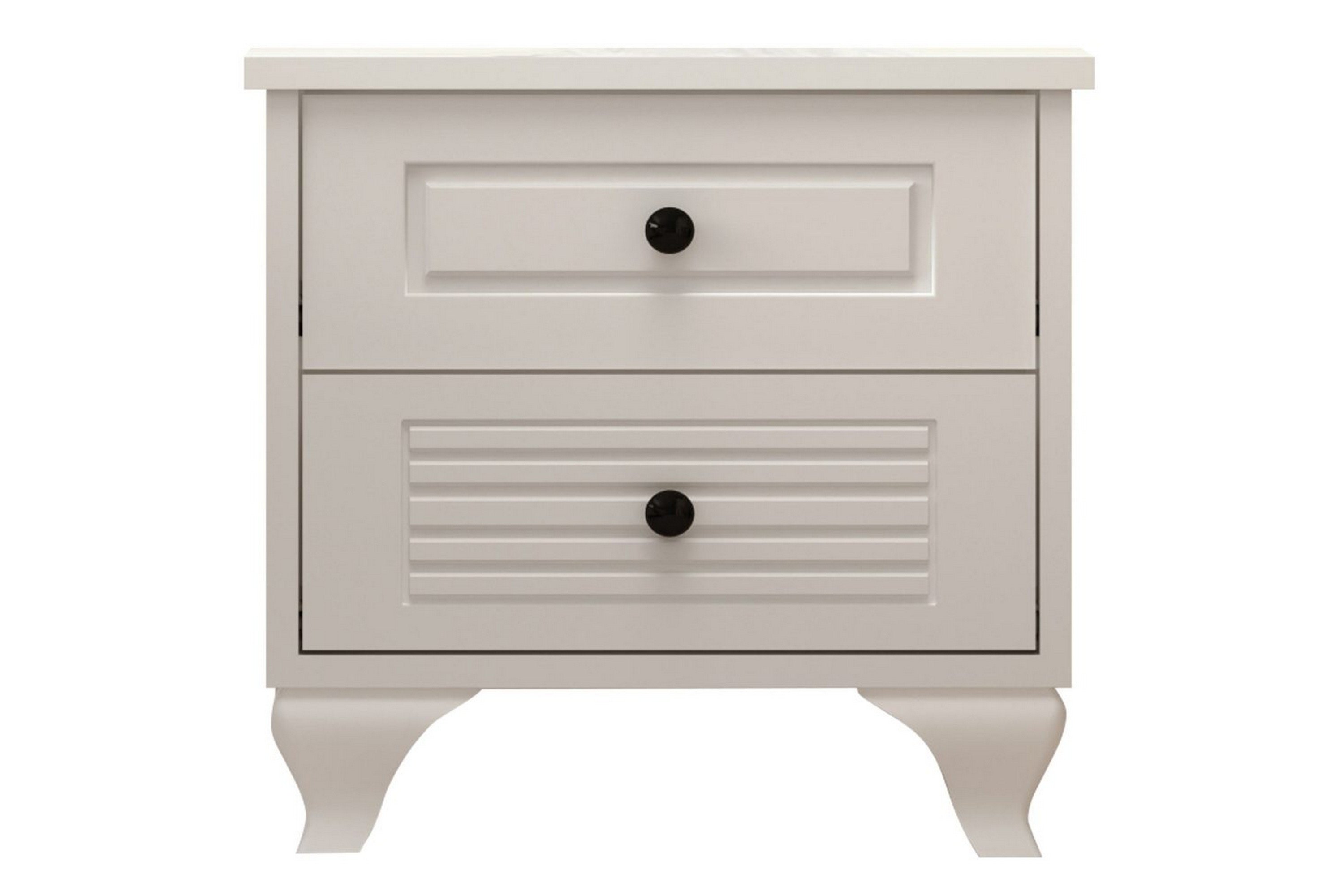 klyros sängbord 45 cm - matt vit